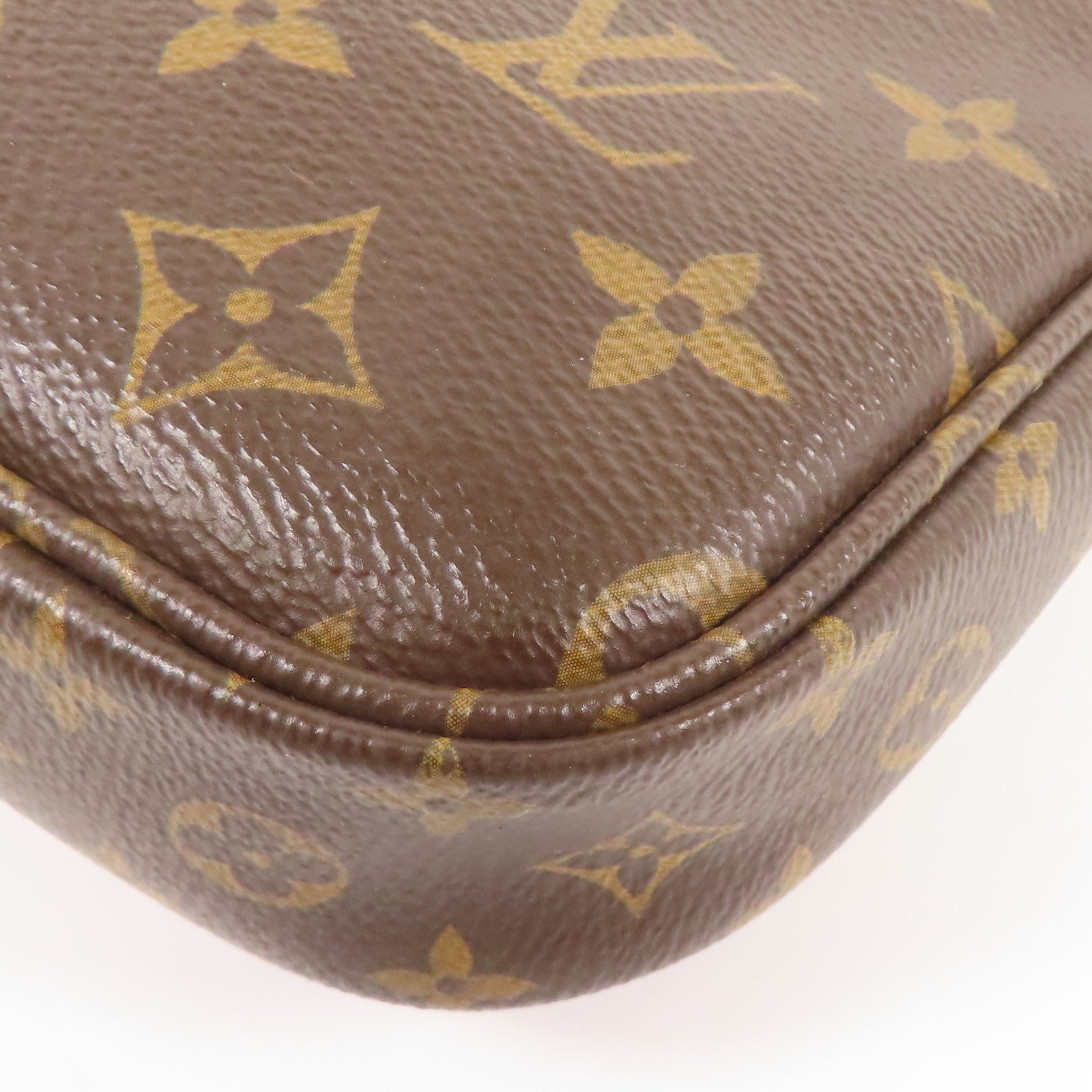 LOUIS VUITTON Monogram Multi Pochette Accessoires金扣手挽肩背兩用袋棕色