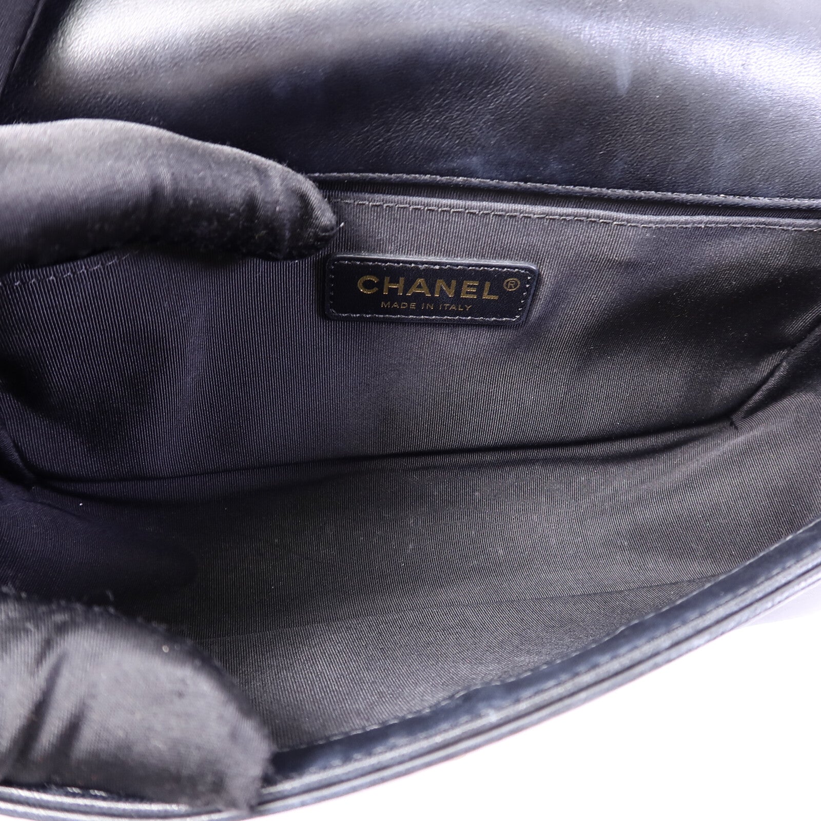 CHANEL 羊皮皮革Boy 25鏈帶肩背袋
