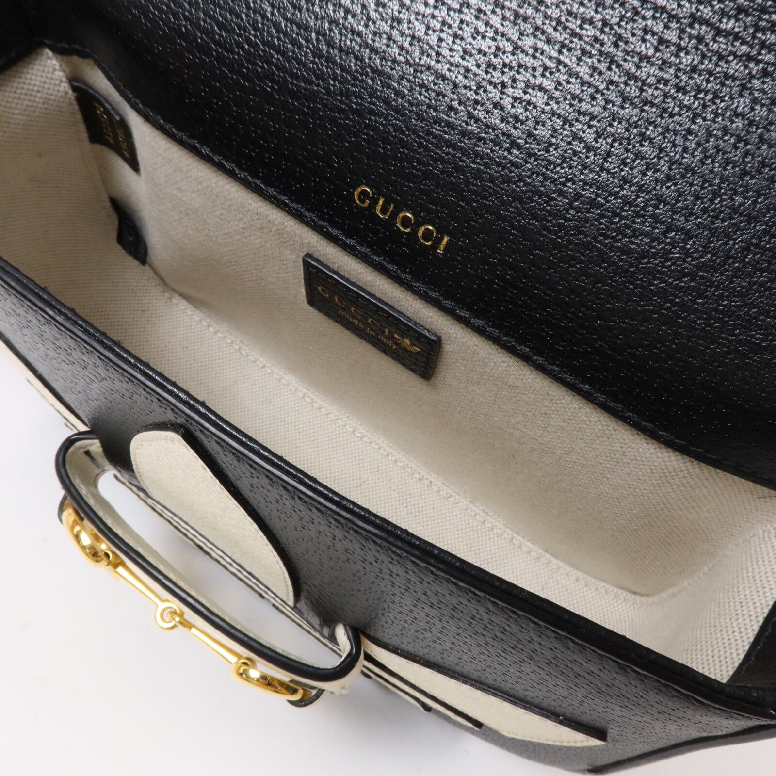 GUCCI 牛皮皮革Gucci x Adidas Horsebit 1955 Small金扣肩背袋