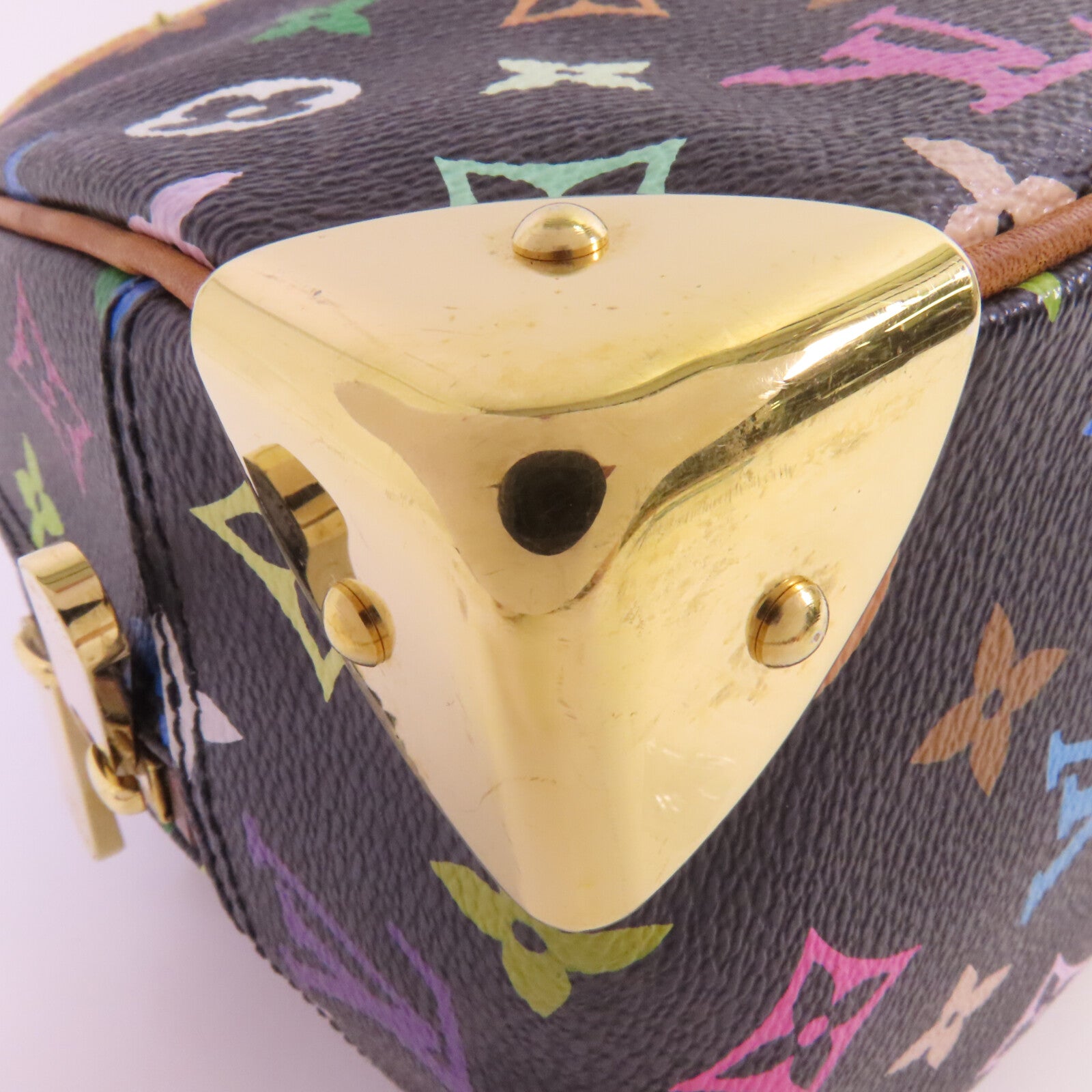 LOUIS VUITTON Monogram Multicolor Trouville金扣手挽袋