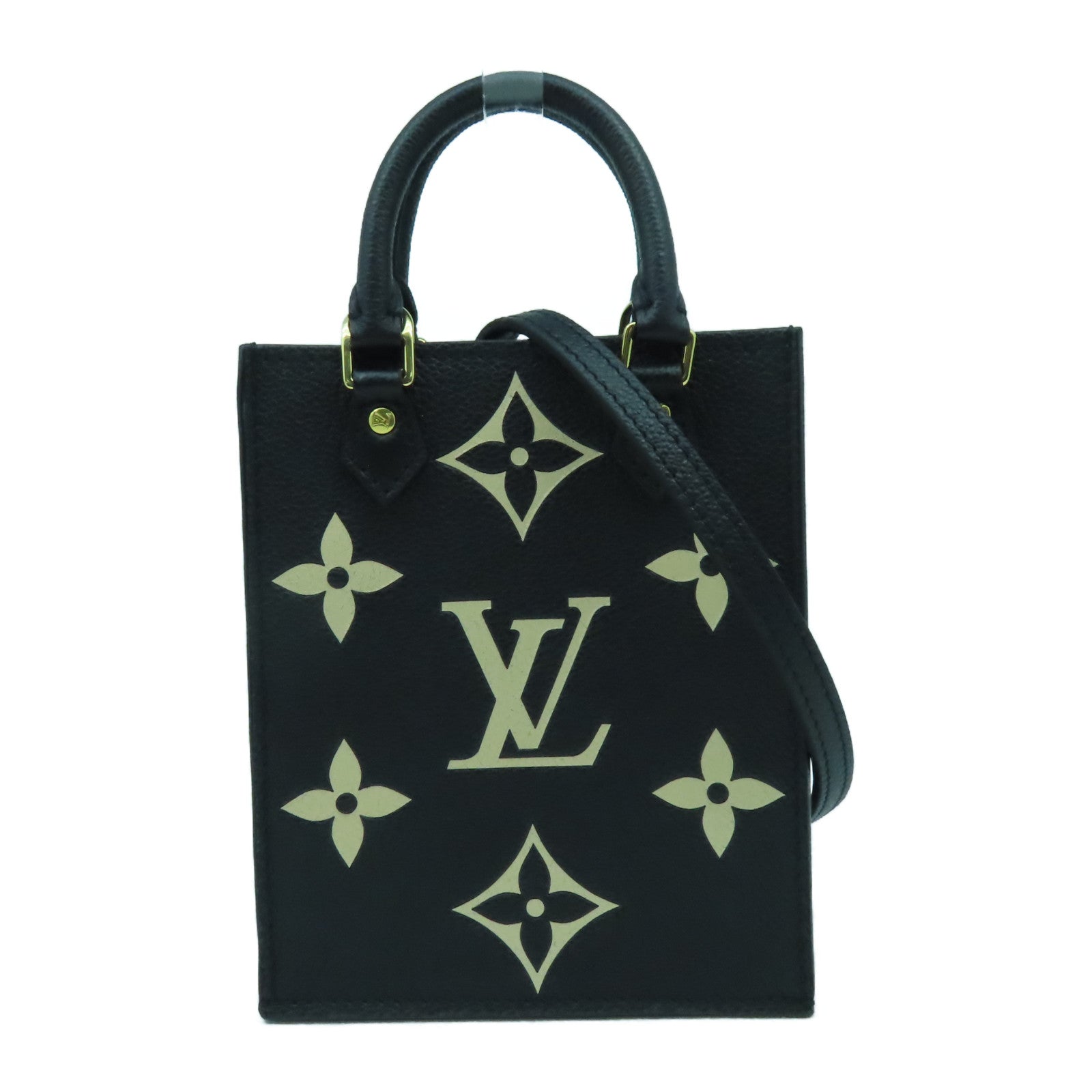 LOUIS VUITTON 【激減優惠】Monogram Empreinte Sac Plat金扣手挽肩背兩用袋黑色