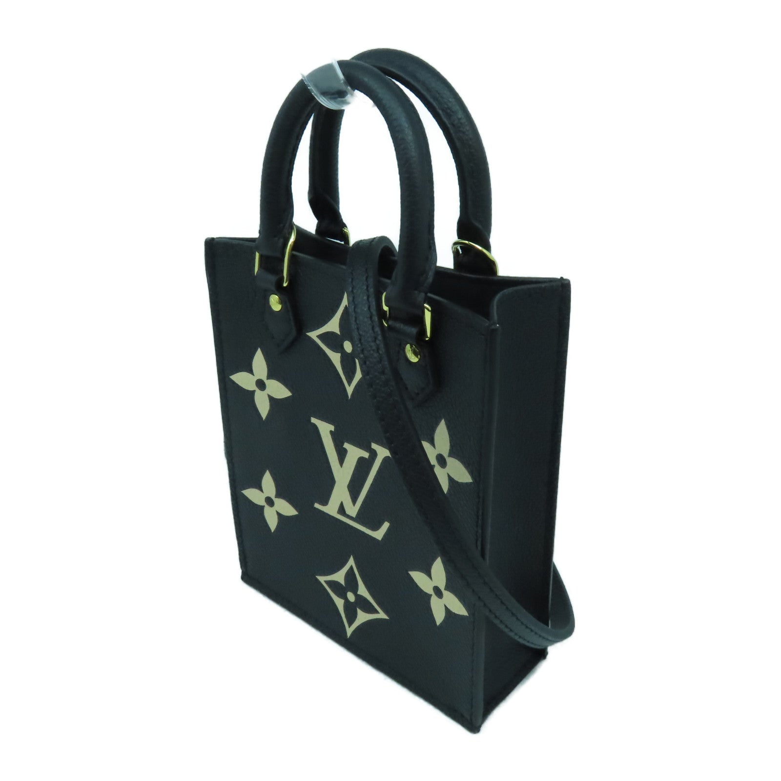 LOUIS VUITTON 【激減優惠】Monogram Empreinte Sac Plat金扣手挽肩背兩用袋黑色