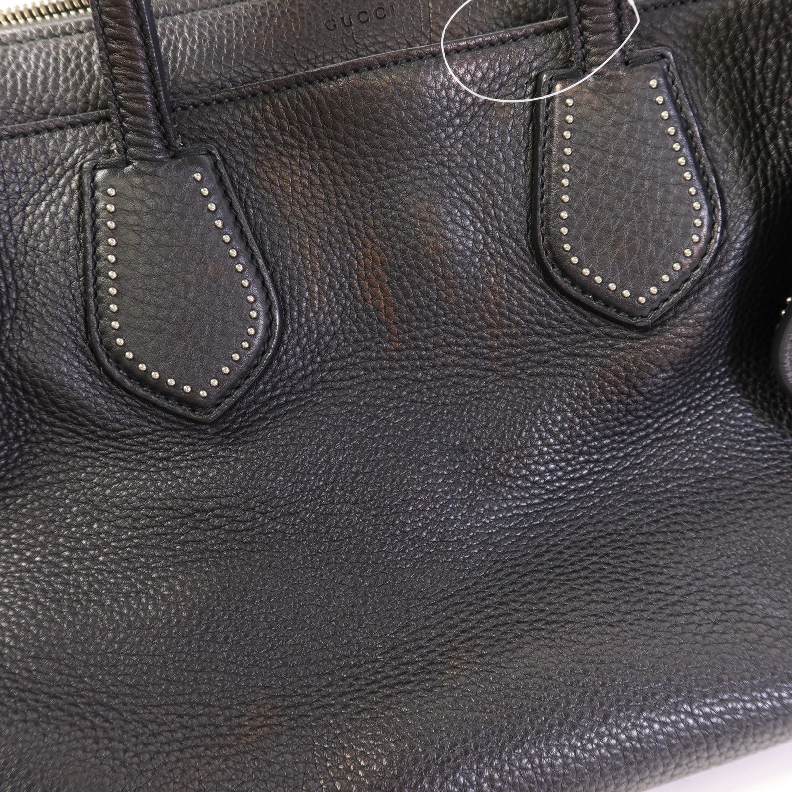 GUCCI 牛皮皮革2 Way Shoulder Bag銀扣手挽肩背兩用袋