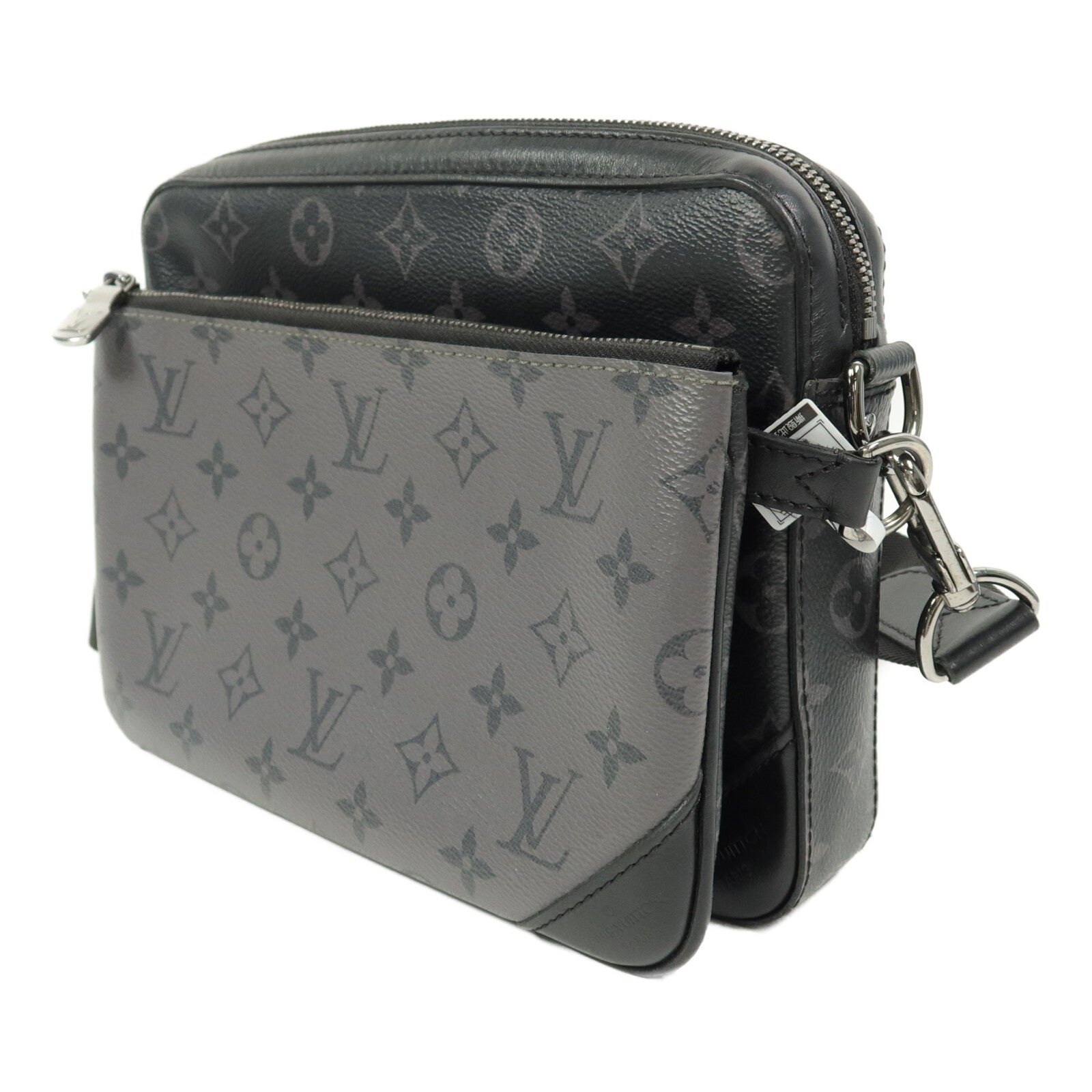 LOUIS VUITTON Monogram Eclipse Reverse Trio Messenger肩背袋