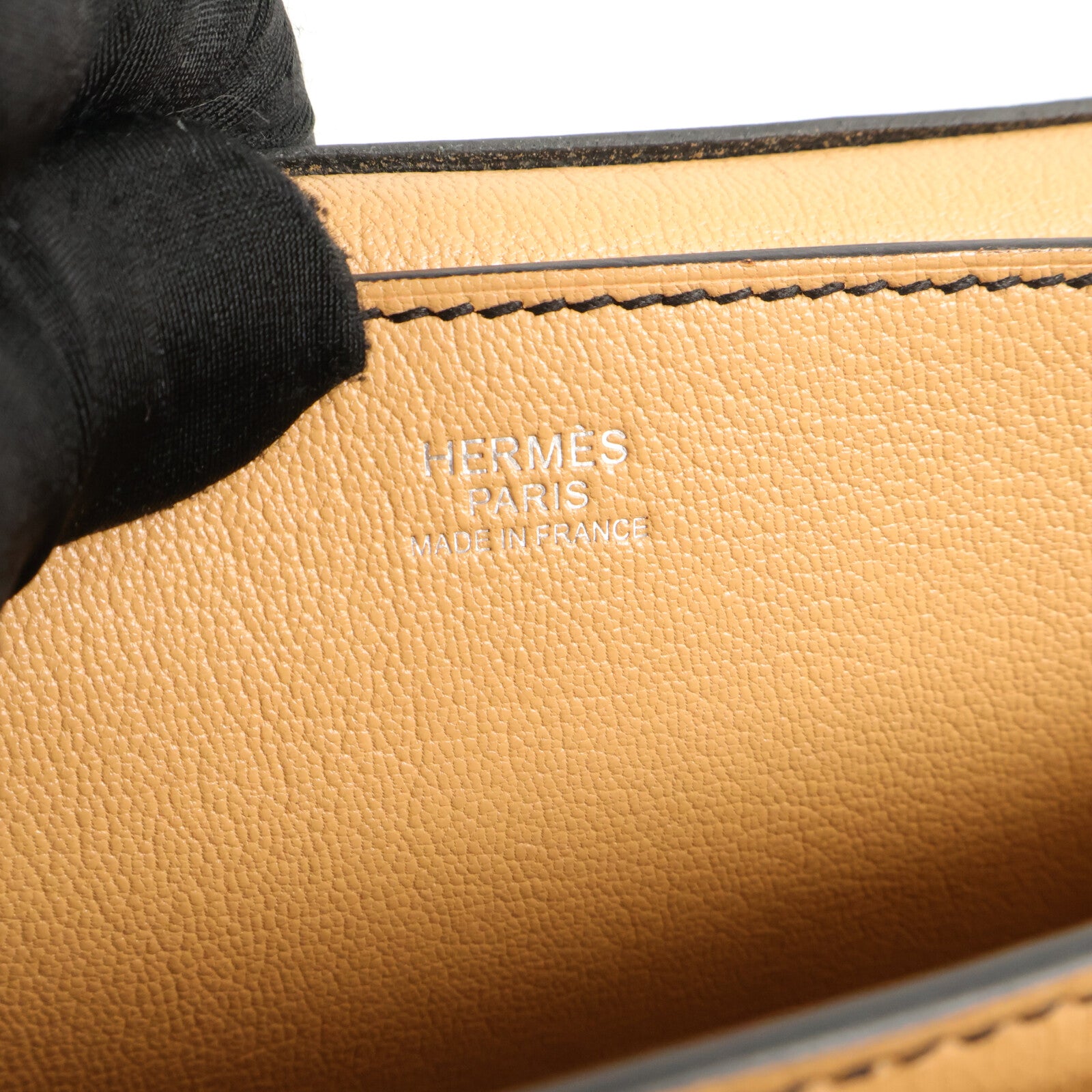 HERMES Novillo Opli 28肩背袋Noir/Toffee