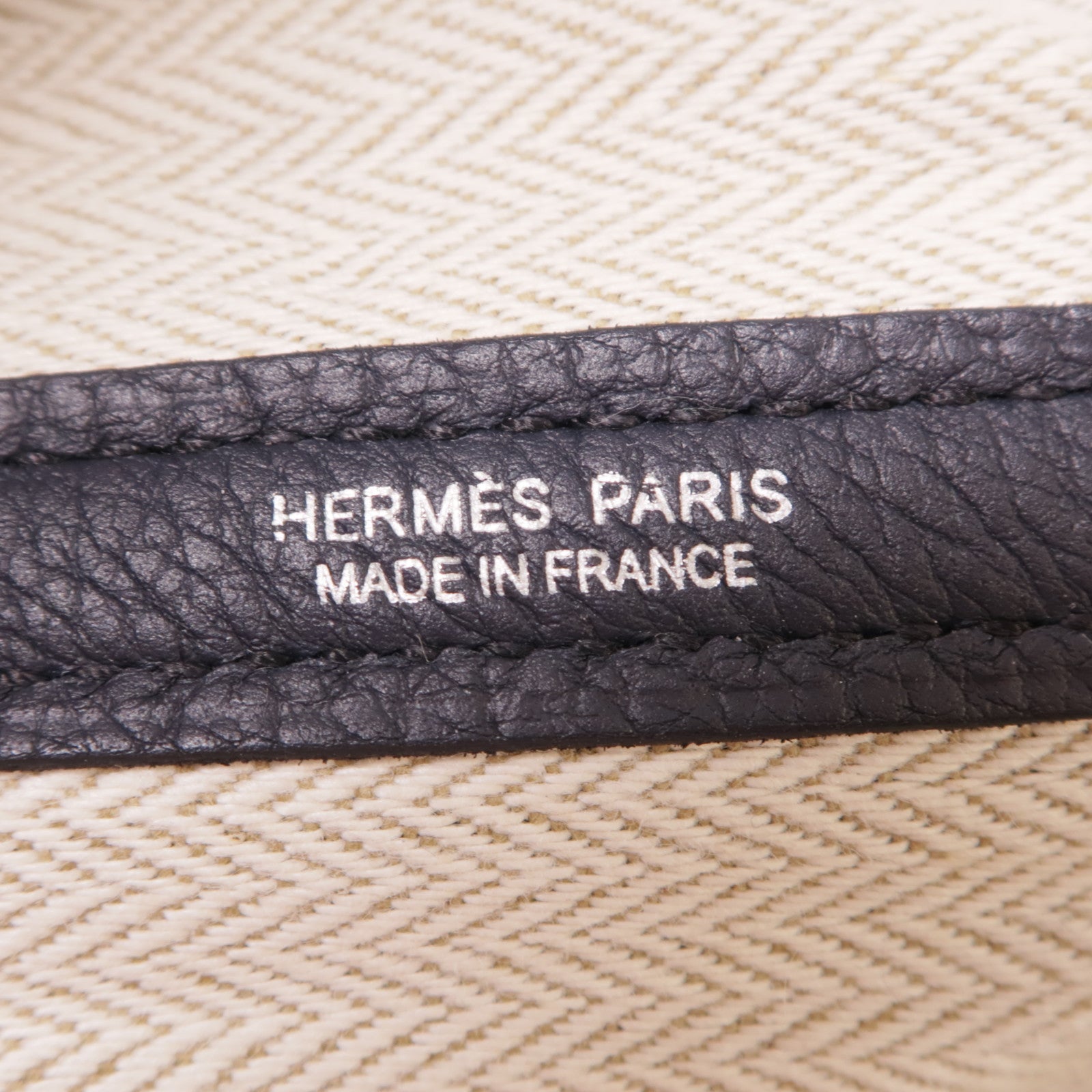 HERMES Negonda皮革Garden Party PM銀扣手挽袋76 Bleu Indigo