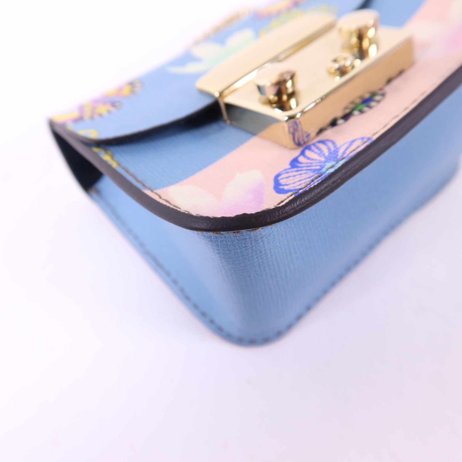 Furla 牛皮皮革Metropolis Mini Cosmetic Case金扣手挽袋