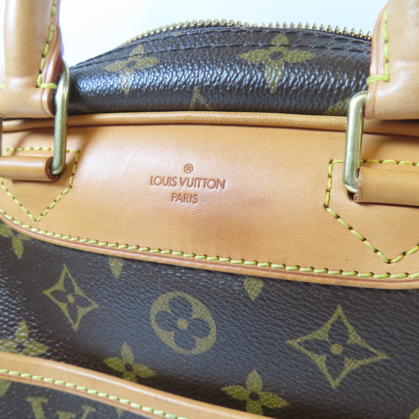 LOUIS VUITTON Monogram Trouville Handbag金扣手挽袋啡色
