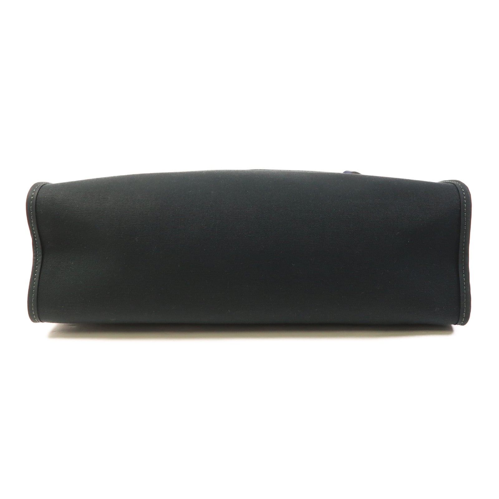 HERMES 帆布Herbag PM銀扣手挽肩背兩用袋Vert Cypress/Bleu Saphir