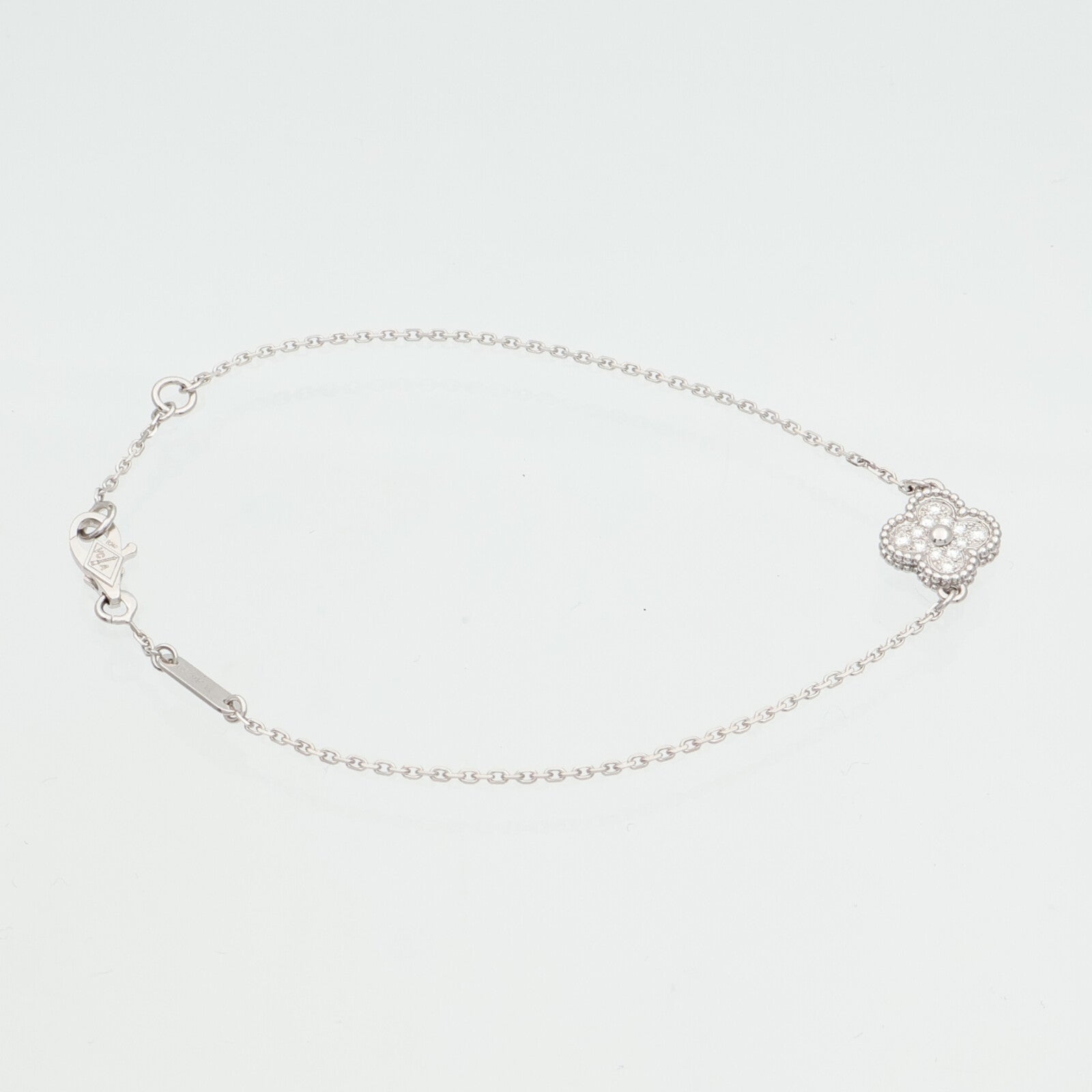 Van Cleef & Arpels 18K白金Sweet Alhambra鑽石手鏈