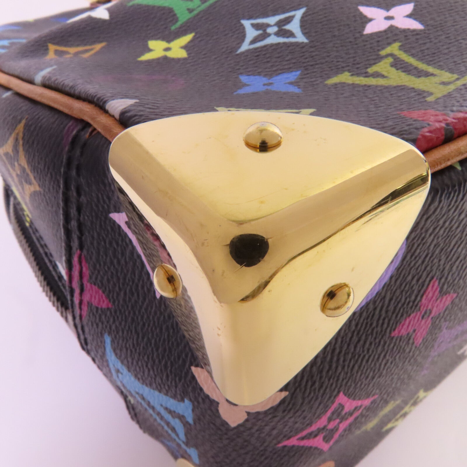 LOUIS VUITTON Monogram Multicolor Trouville金扣手挽袋