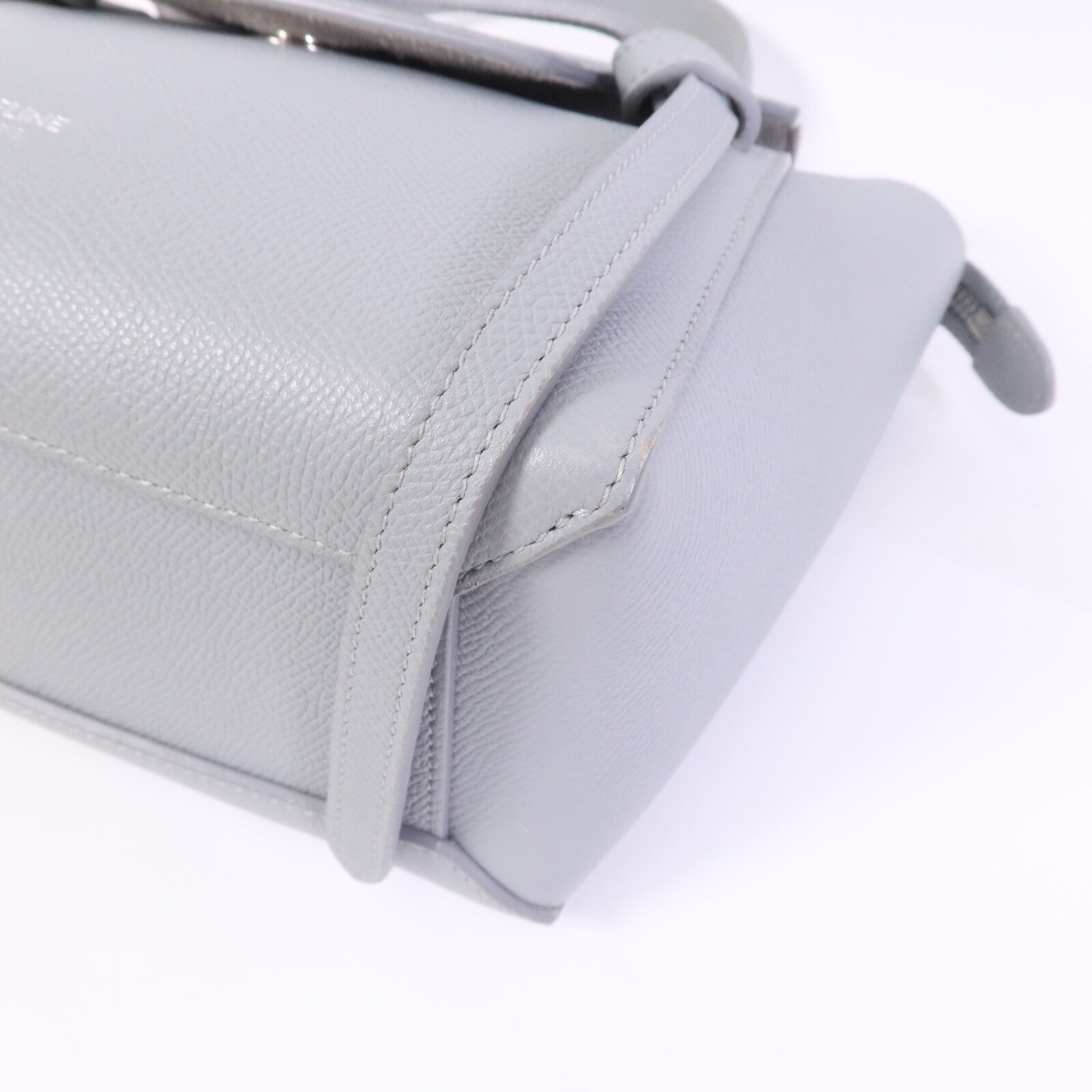 CELINE 牛皮皮革Nano Belt Bag銀扣手挽肩背兩用袋