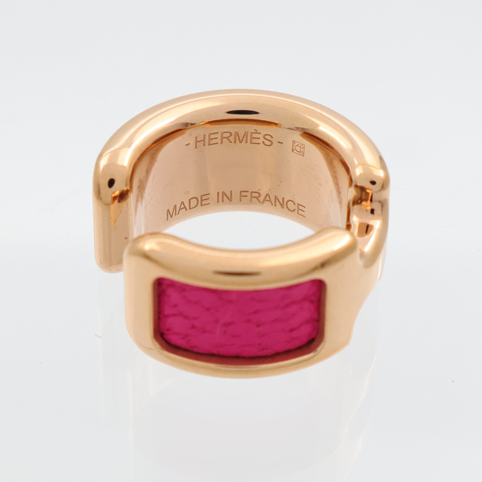 HERMES 金屬/Madame皮革Olympe Ear Cuff Small Model耳骨夾Rose Shocking