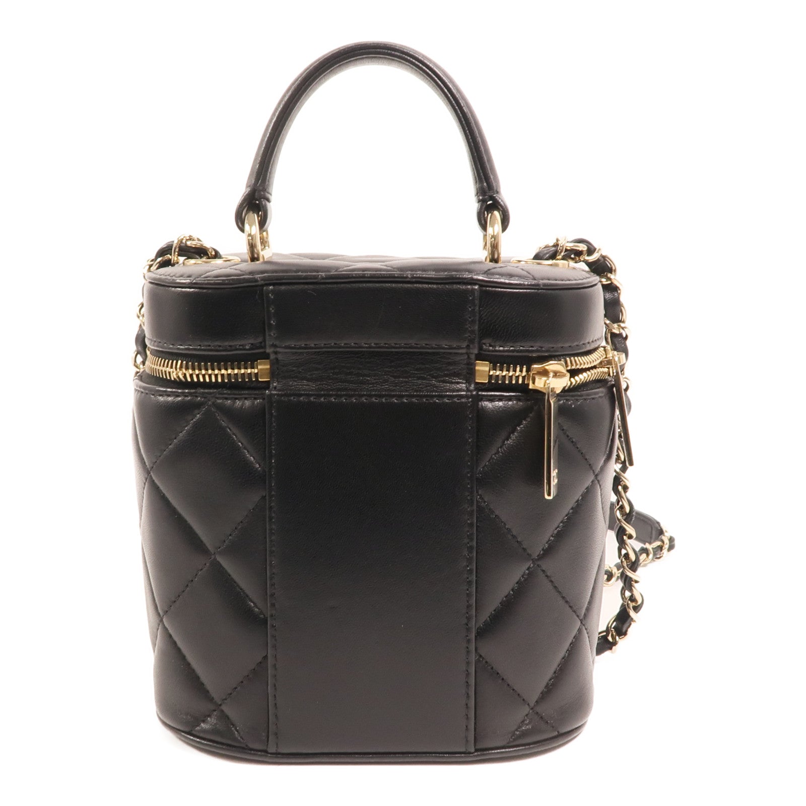 CHANEL 羊皮皮革Shoulder Bag金扣鏈帶手挽肩背兩用袋