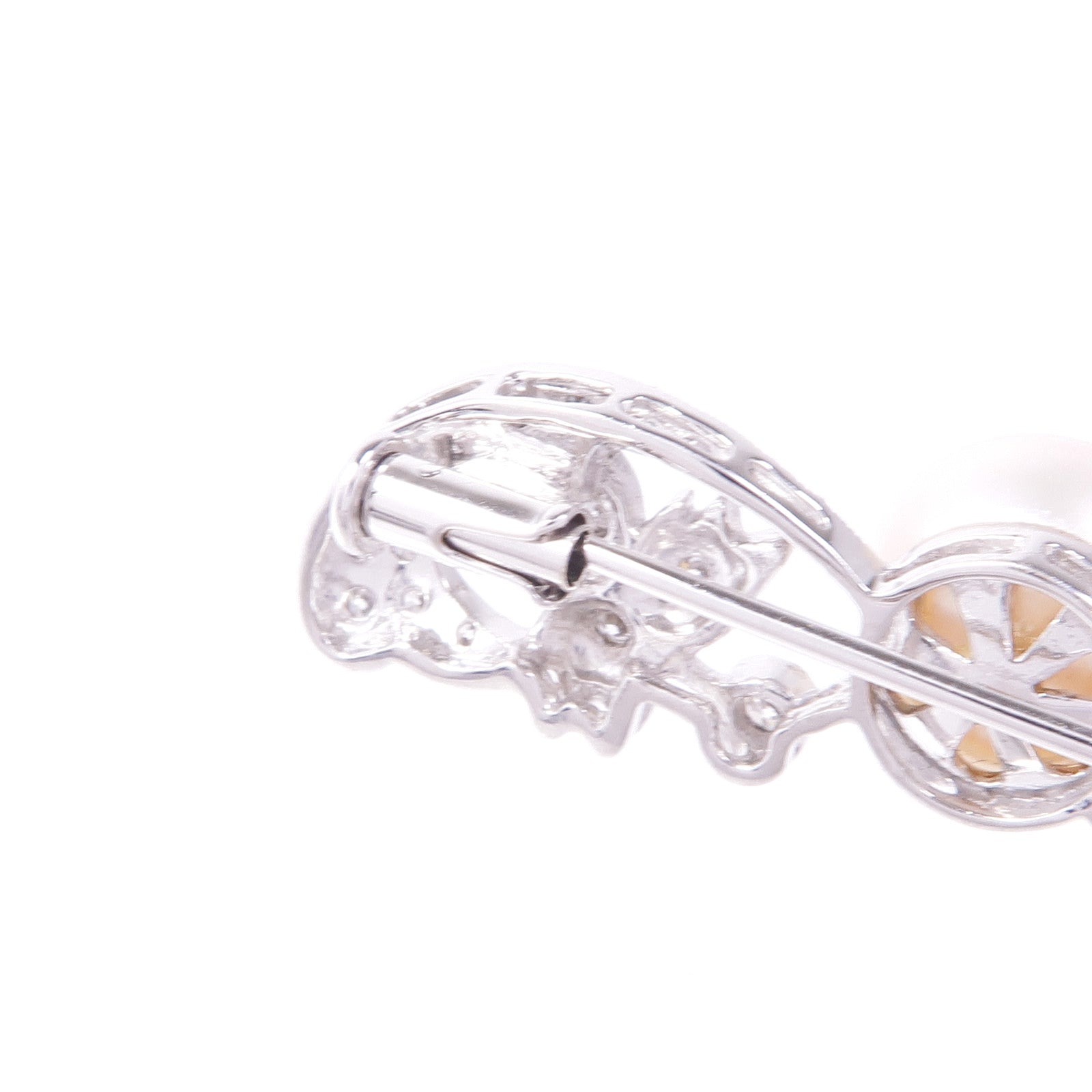 JEWELRY 18K白金Diamond Pearl Brooch鑽石/珍珠胸針