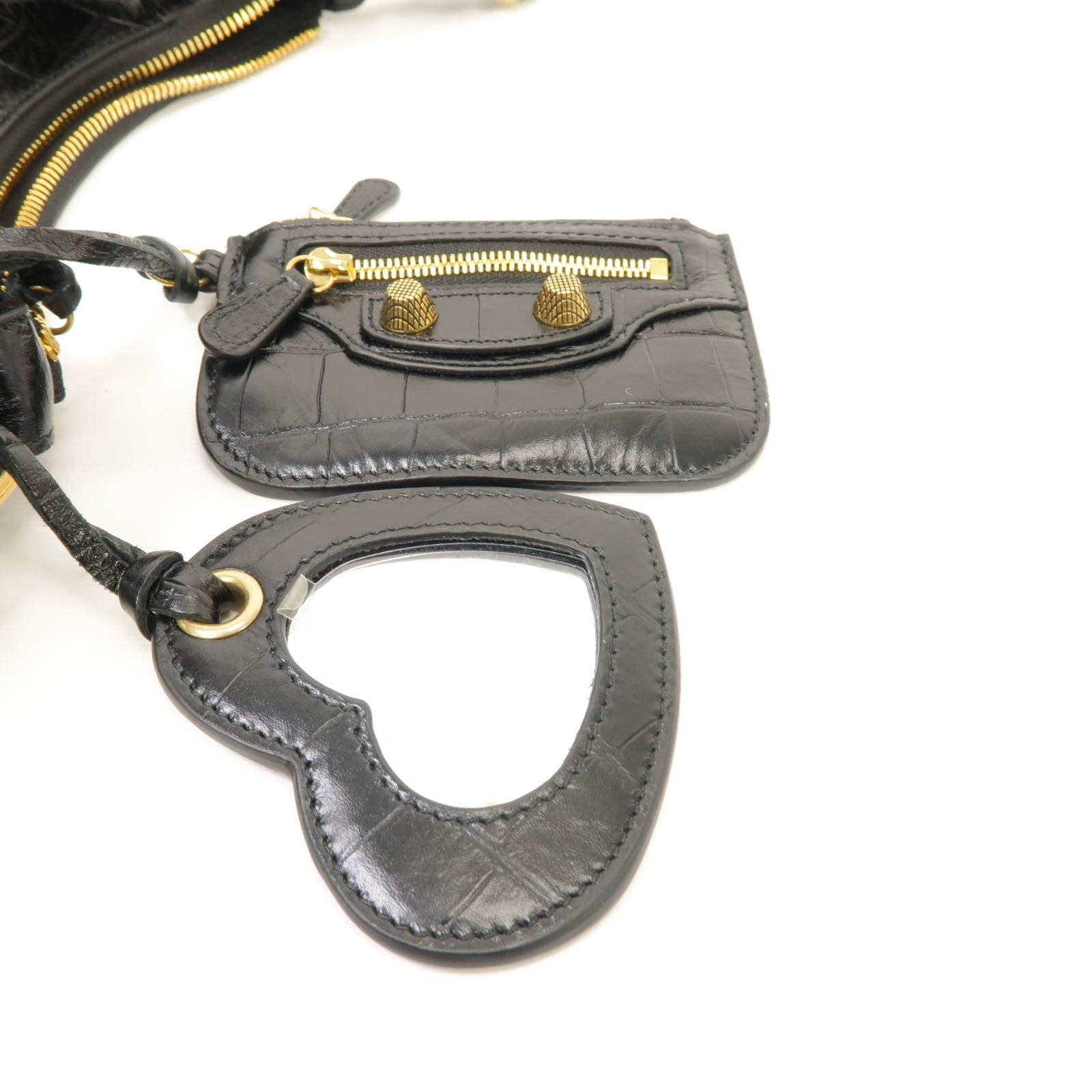 BALENCIAGA 【激減優惠】牛皮皮革Le Cagole Xs Shoulder Bag金扣肩背袋黑色