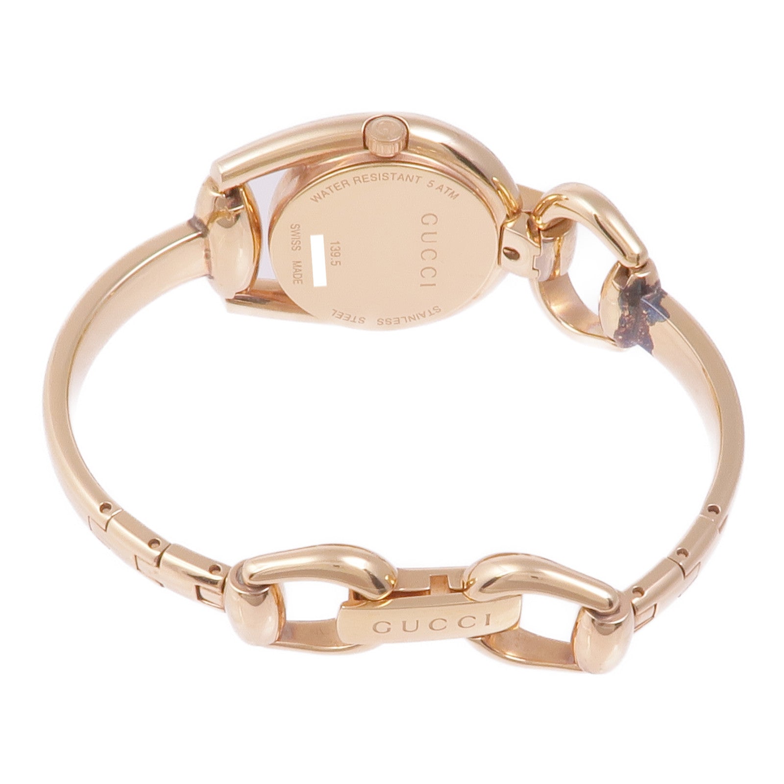 GUCCI Horsebit Rose Gold Steel 139.5