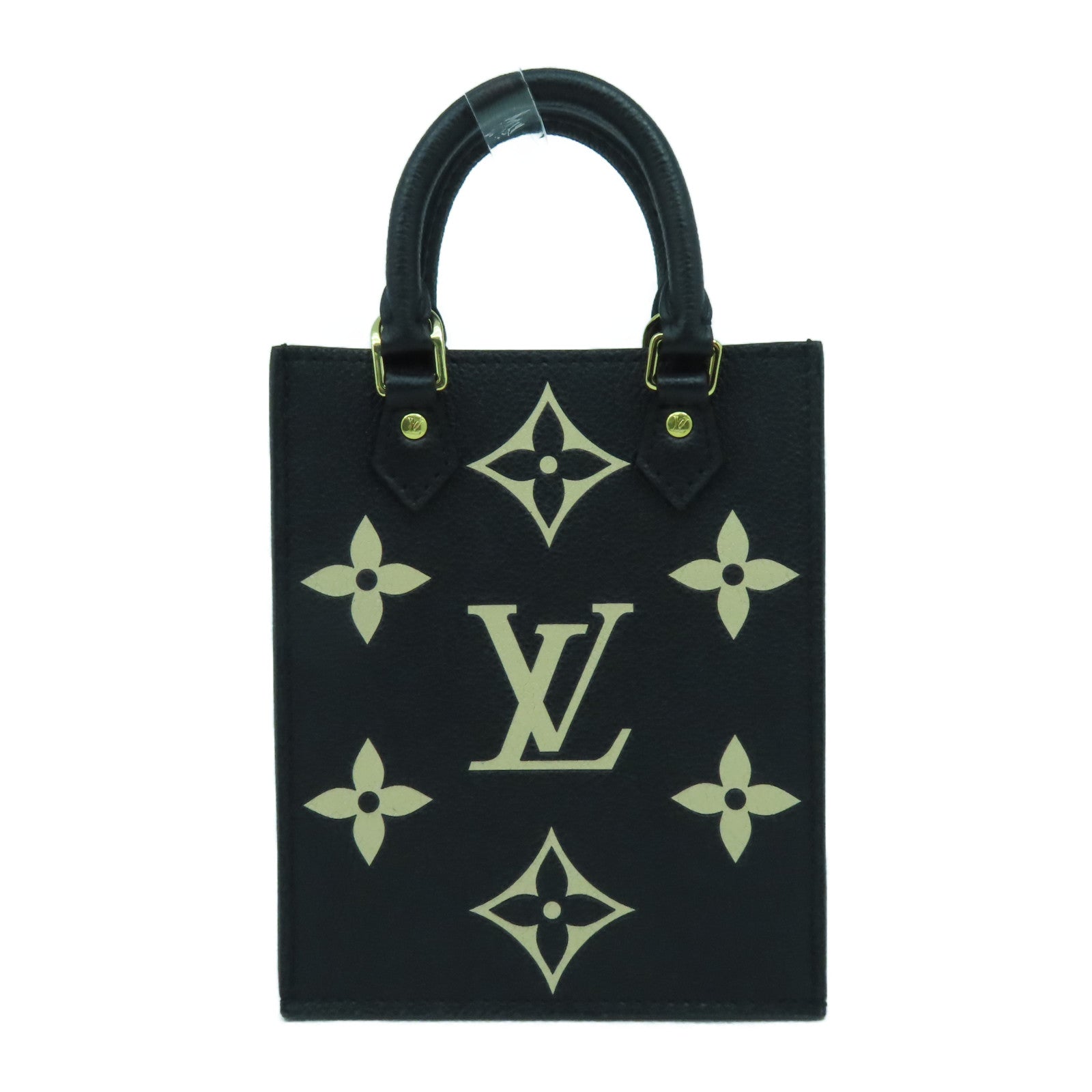 LOUIS VUITTON 【激減優惠】Monogram Empreinte Sac Plat金扣手挽肩背兩用袋黑色
