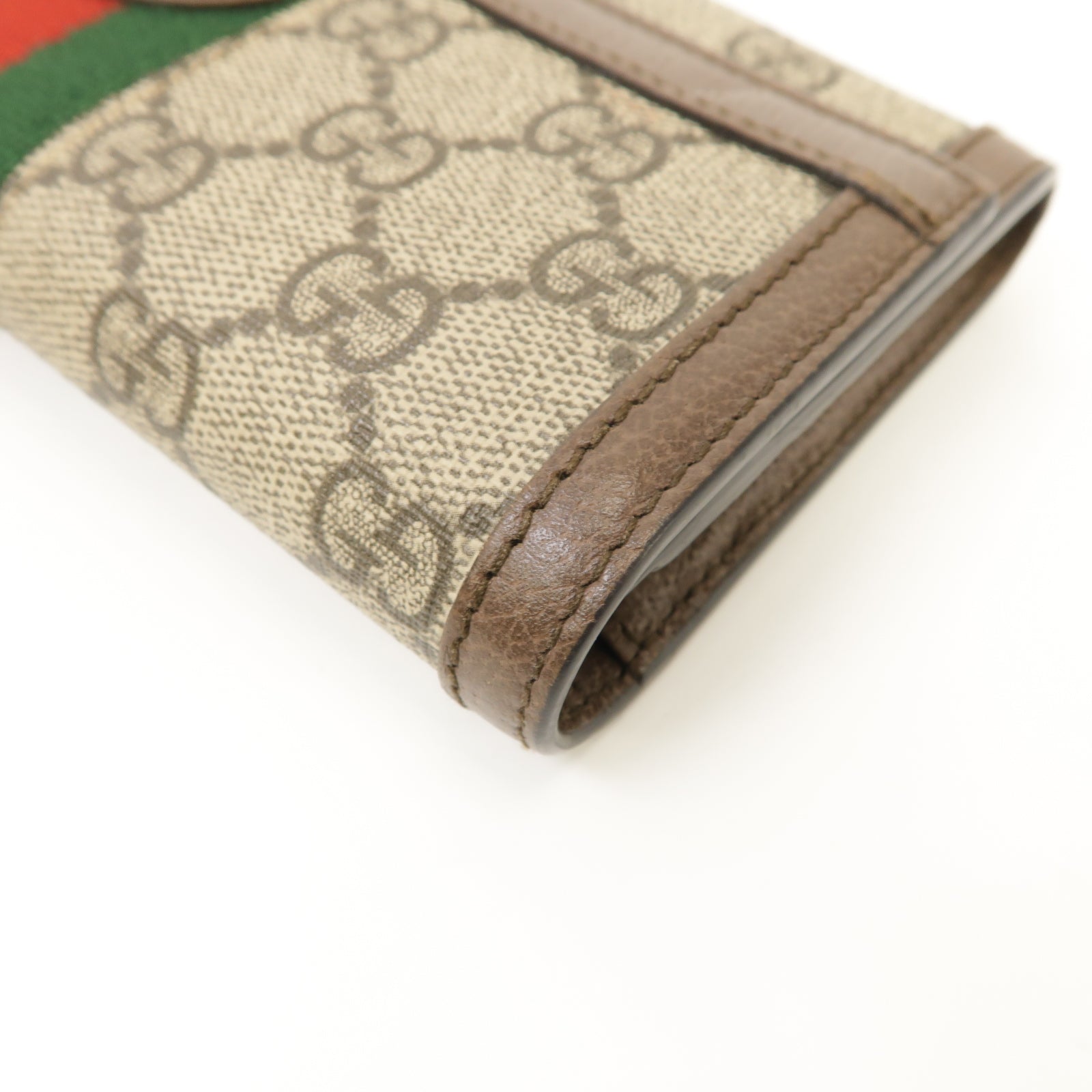 GUCCI 【激減優惠】塗層帆布/皮革Ophidia GG Supreme Long Wallet金扣長錢包啡色