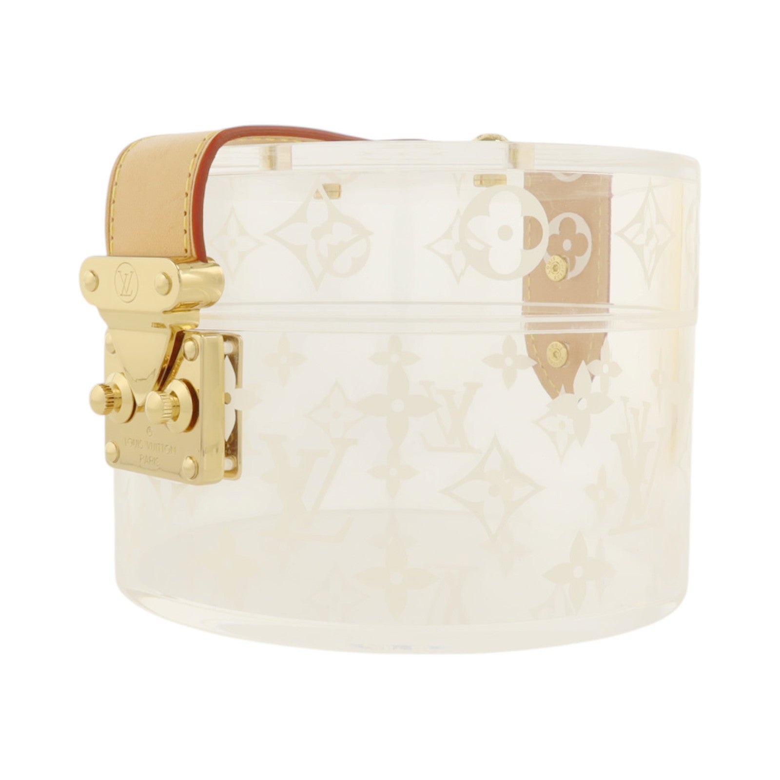 LOUIS VUITTON 有機玻璃/金屬Scott Box金扣小箱子