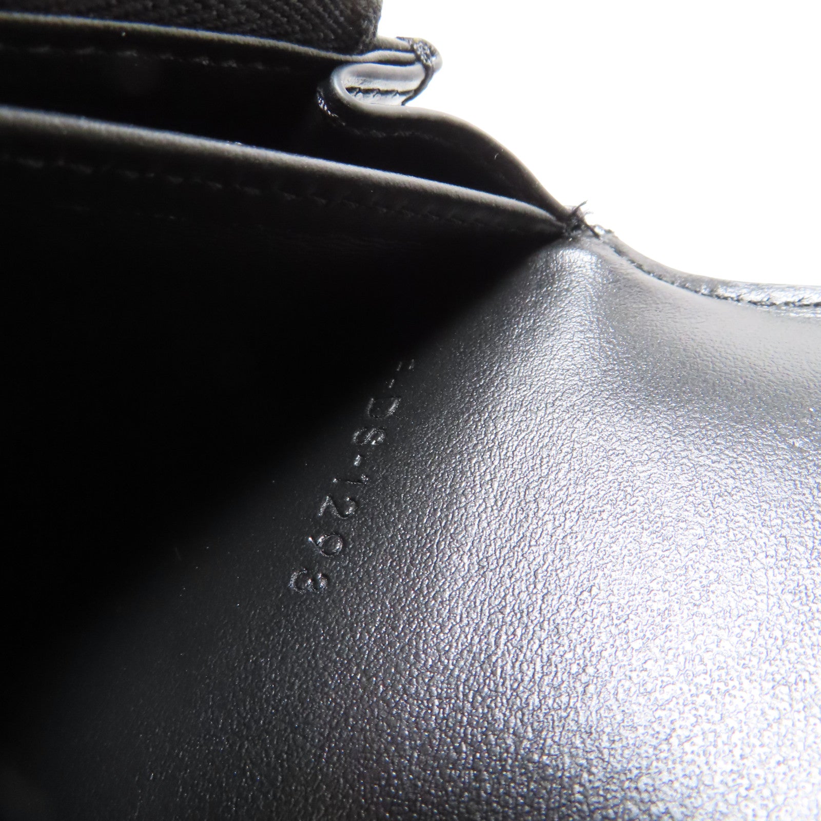 CELINE 牛皮皮革Triomphe Long Wallet金扣長錢包黑色