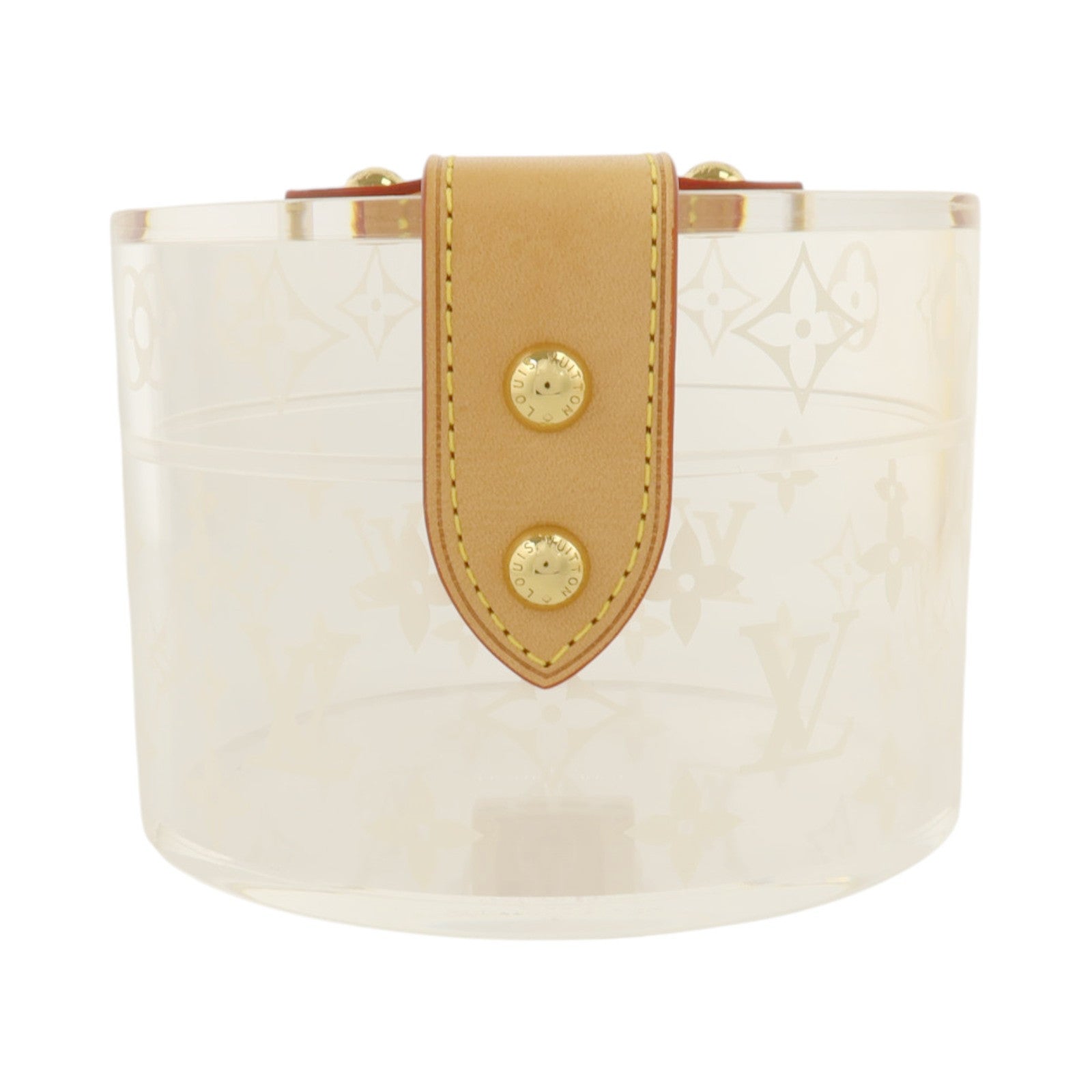 LOUIS VUITTON 有機玻璃/金屬Scott Box金扣小箱子