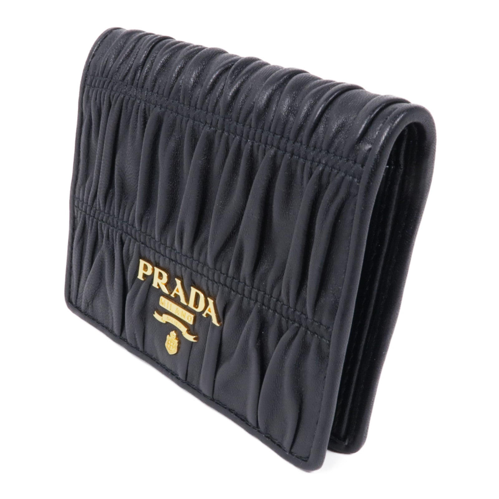 PRADA 羊皮皮革Wallet金扣錢包