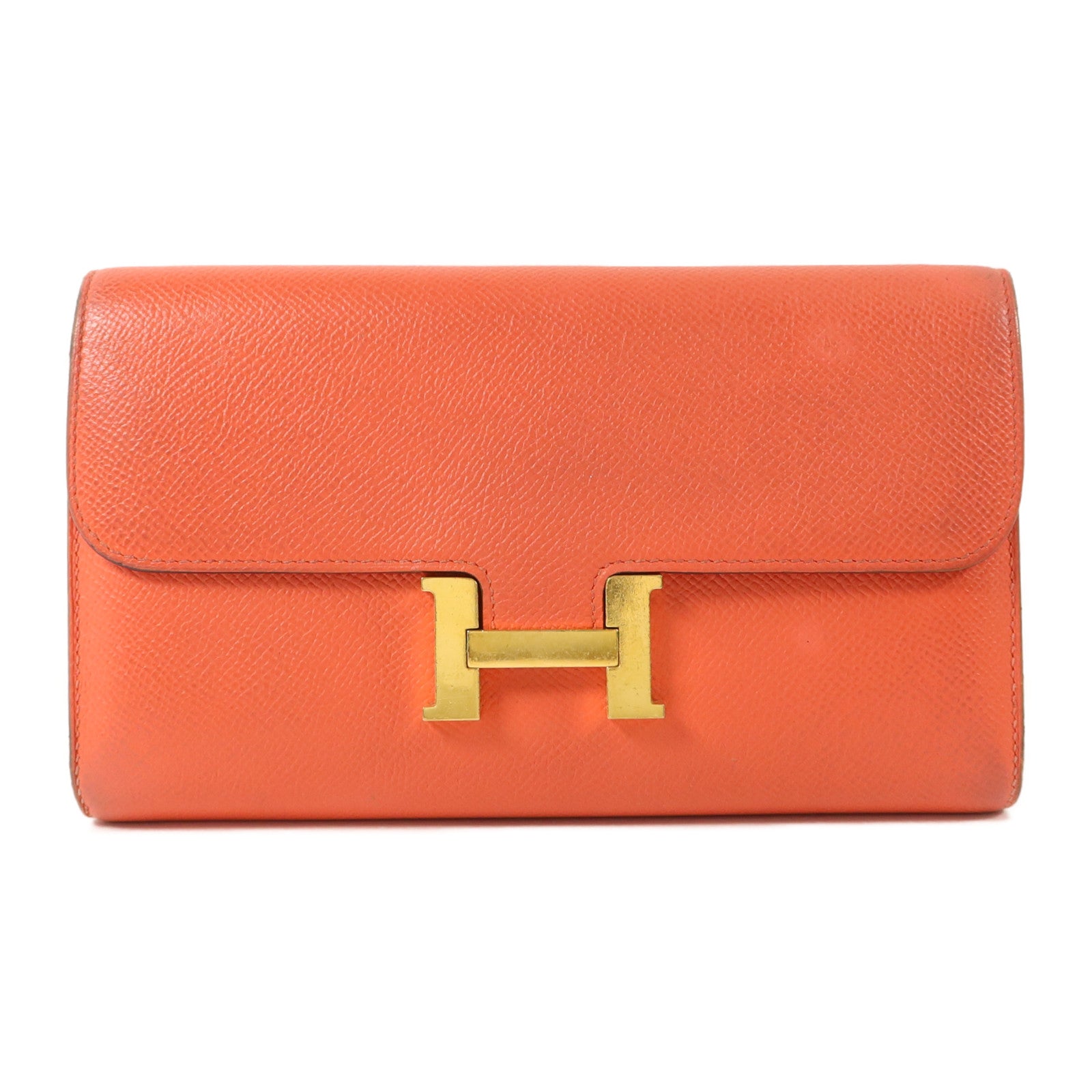 HERMES Epsom皮革Constance Long Wallet長錢包Rose Jaipur
