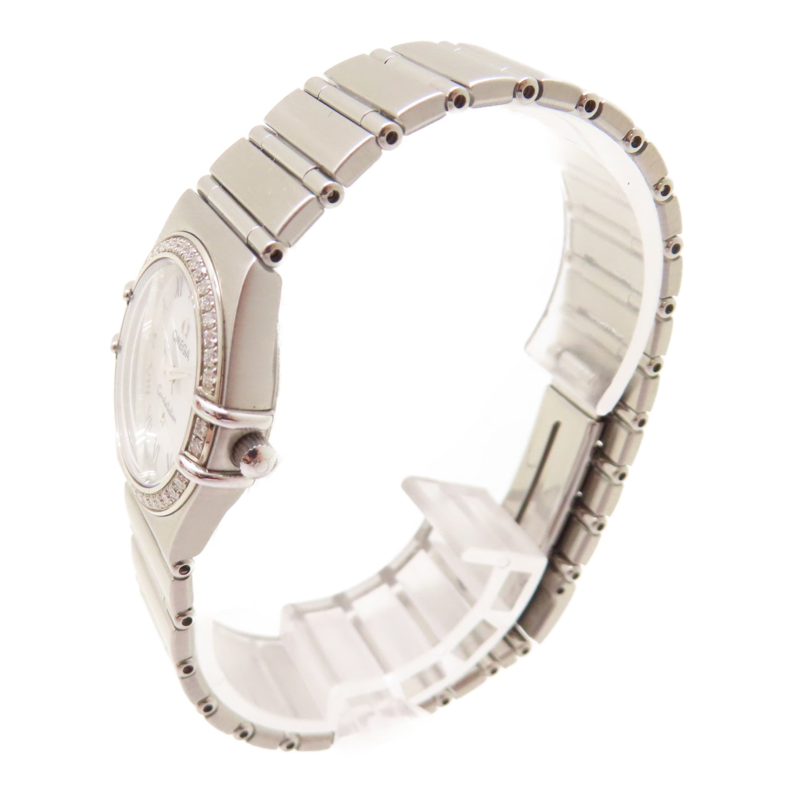 OMEGA Constellation Mini不鏽鋼手錶石英機芯白色