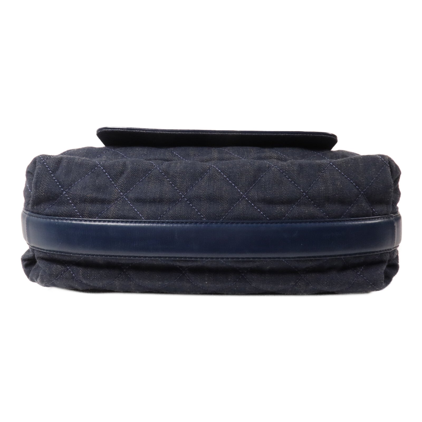 CHANEL 牛仔布/牛皮皮革Shoulder Bag鏈帶手挽肩背兩用袋