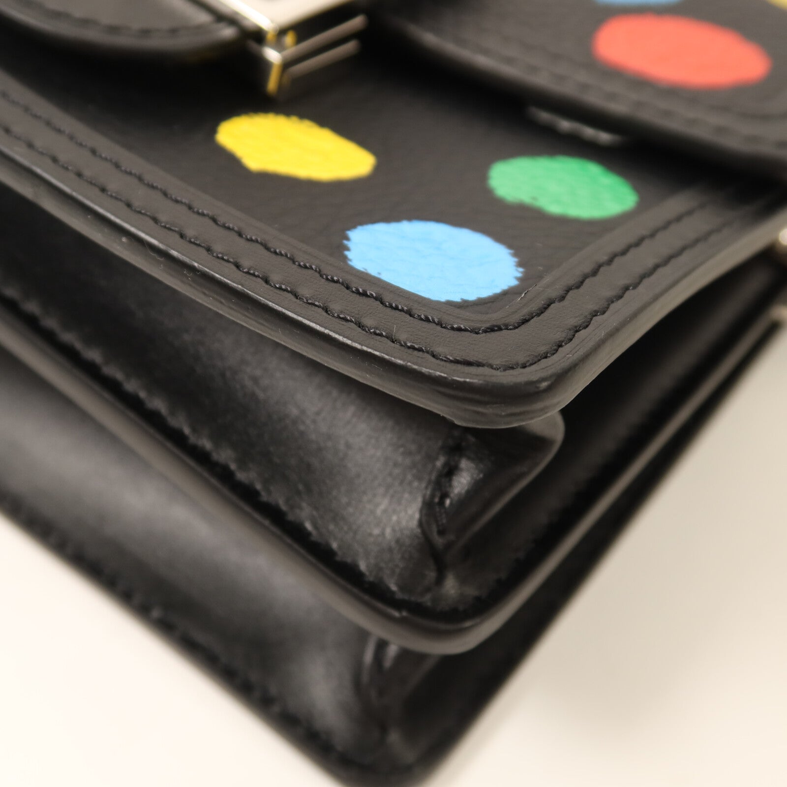 LOUIS VUITTON 牛皮皮革LV X YK Dauphine Mini銀扣肩背袋