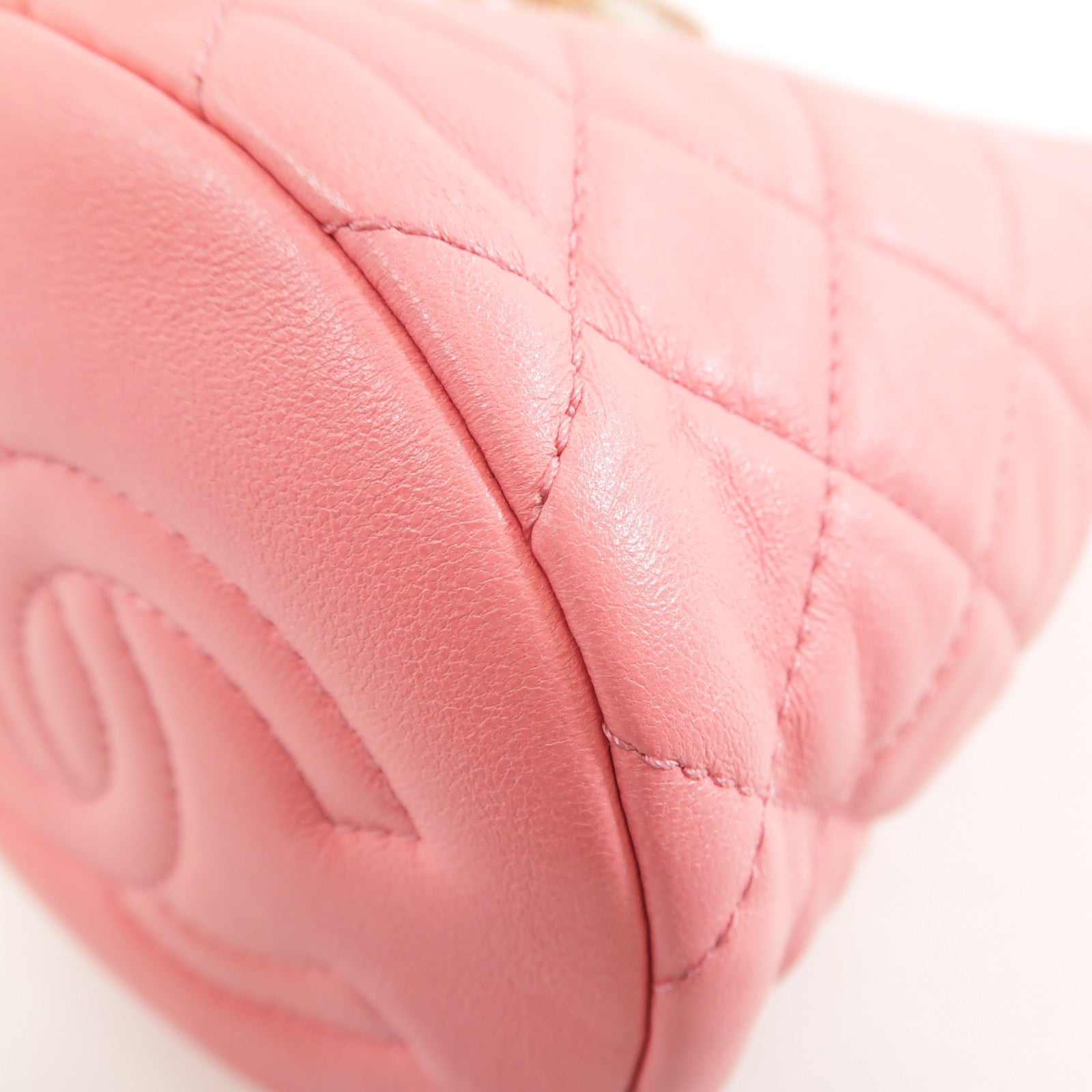 CHANEL 【激減優惠】菱格羊皮皮革Chain Shoulder Bag金扣鏈帶肩背袋粉紅色