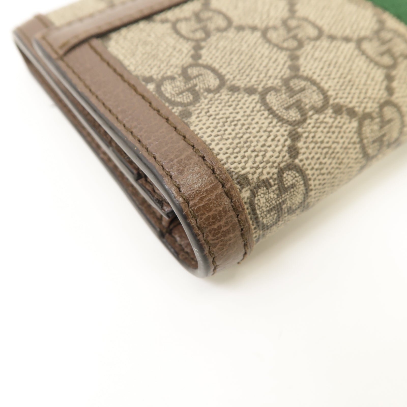 GUCCI 【激減優惠】塗層帆布/皮革Ophidia GG Supreme Long Wallet金扣長錢包啡色
