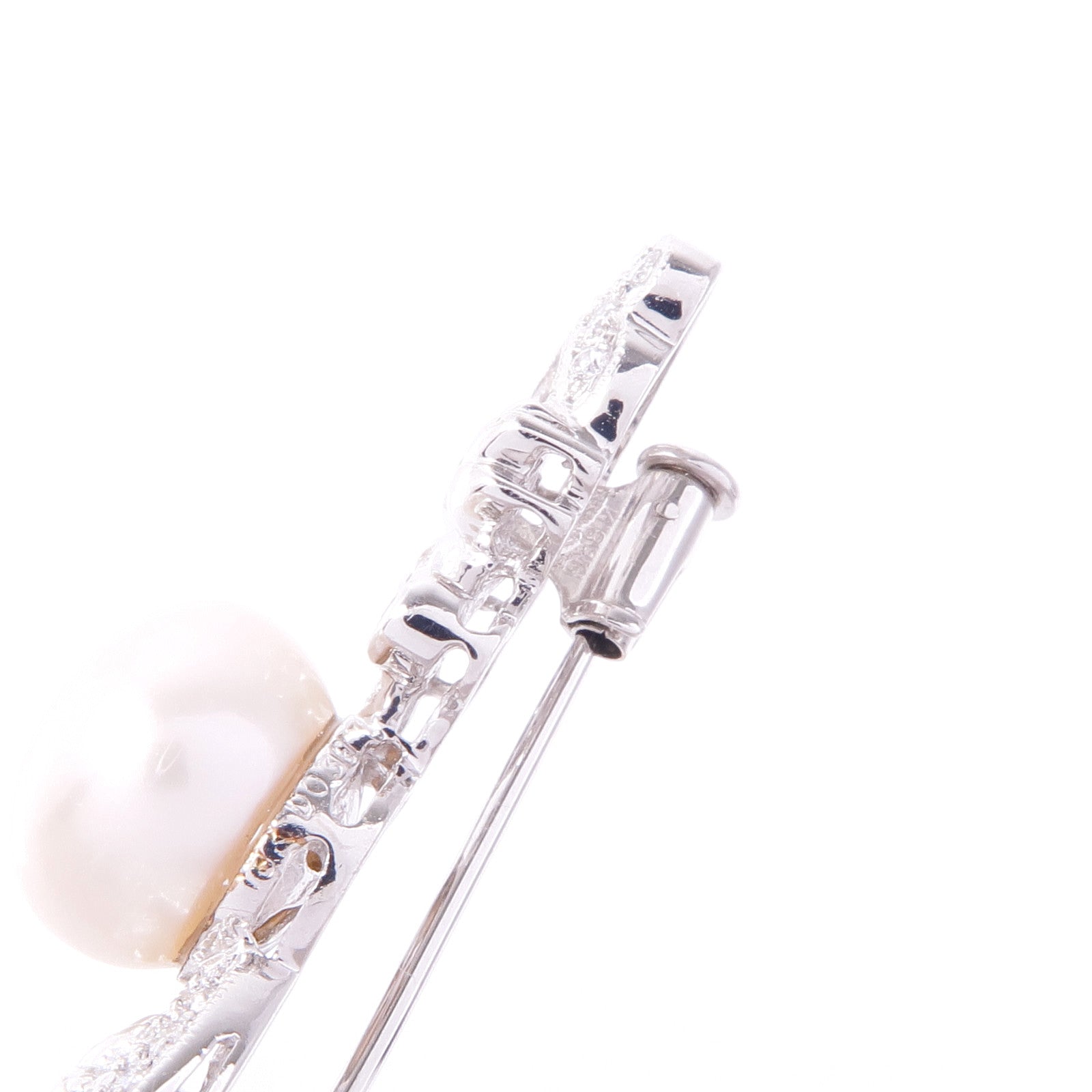 JEWELRY 18K白金Diamond Pearl Brooch鑽石/珍珠胸針