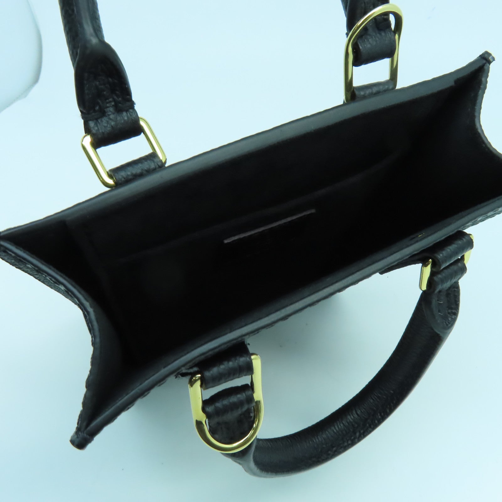 LOUIS VUITTON 【激減優惠】Monogram Empreinte Sac Plat金扣手挽肩背兩用袋黑色