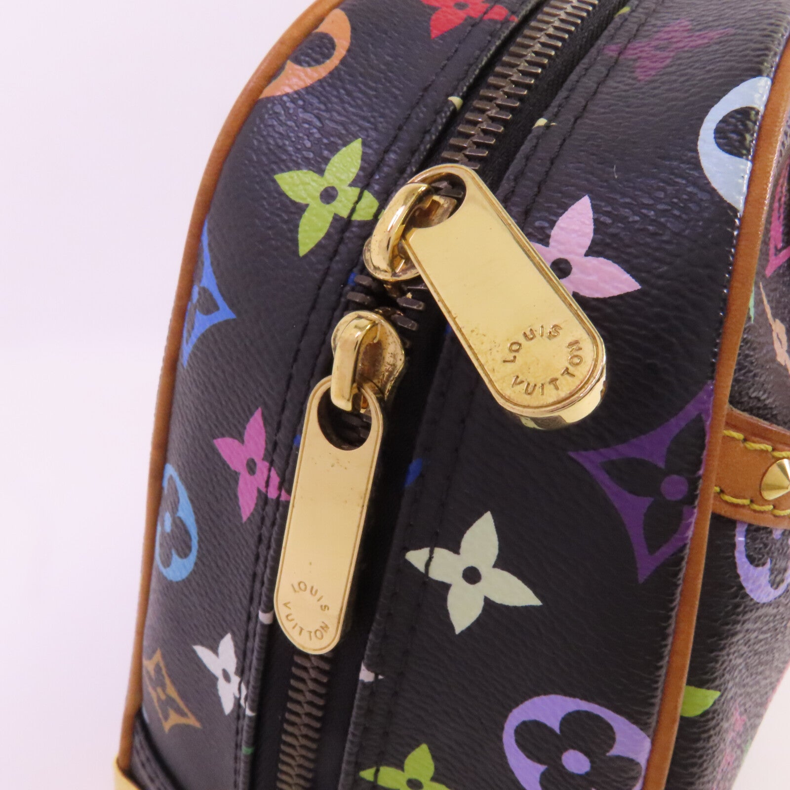 LOUIS VUITTON Monogram Multicolor Trouville金扣手挽袋
