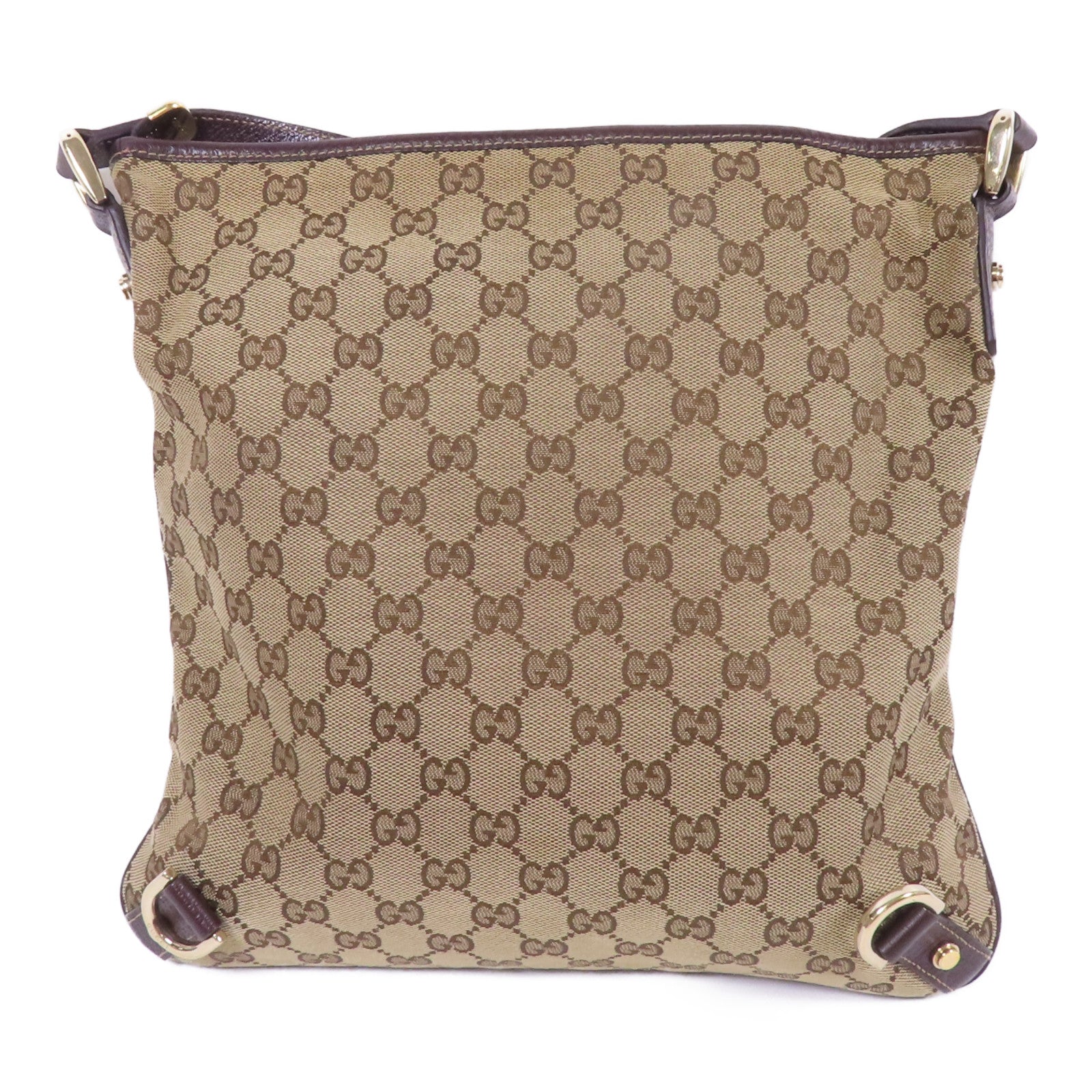 GUCCI 帆布Shoulder Bag金扣肩背袋