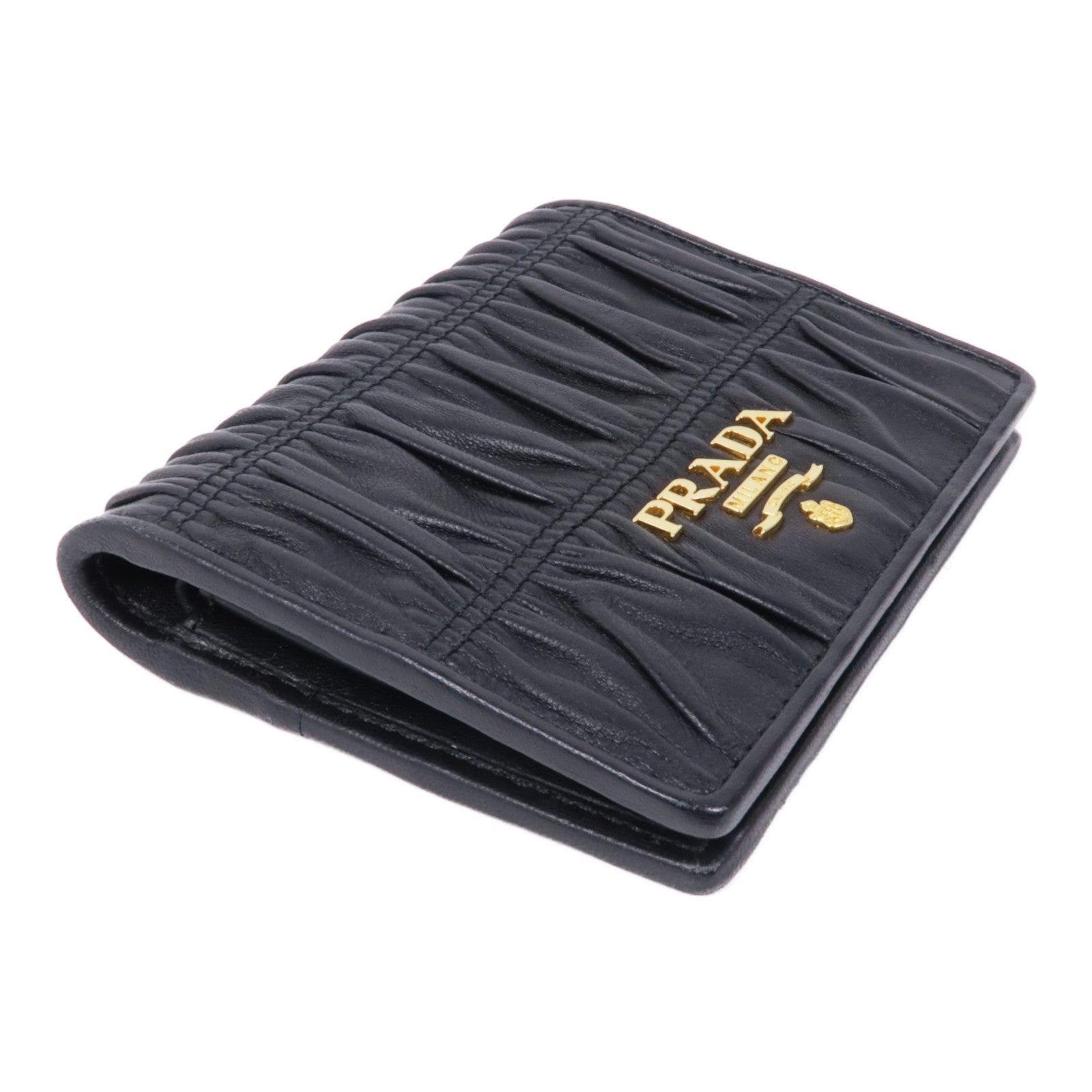 PRADA 羊皮皮革Wallet金扣錢包
