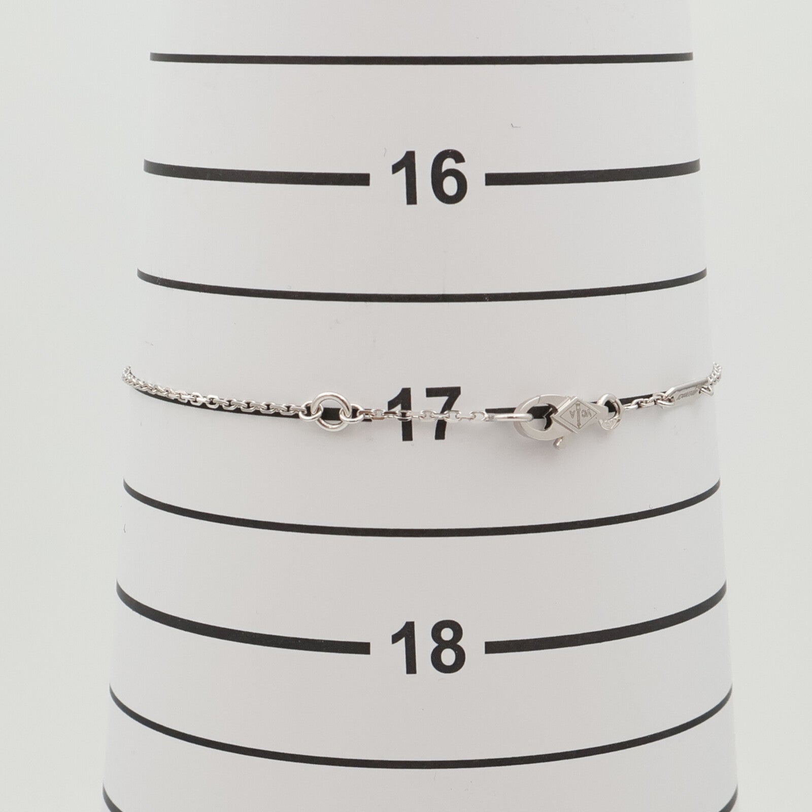 Van Cleef & Arpels 18K白金Sweet Alhambra鑽石手鏈