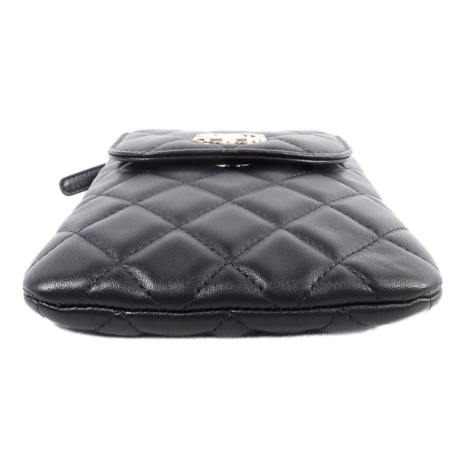 CHANEL 羊皮皮革Phone Bag鏈帶肩背袋