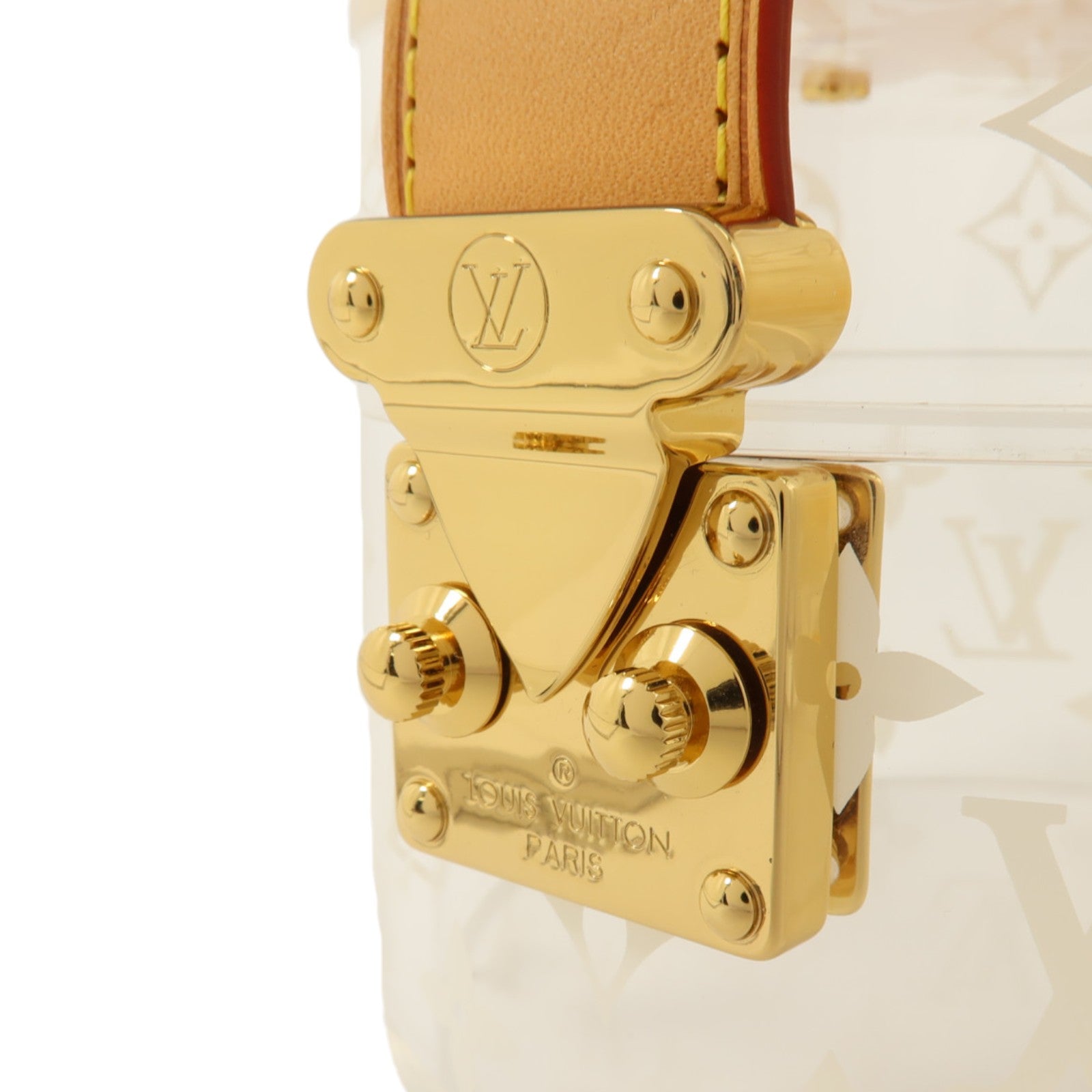 LOUIS VUITTON 有機玻璃/金屬Scott Box金扣小箱子