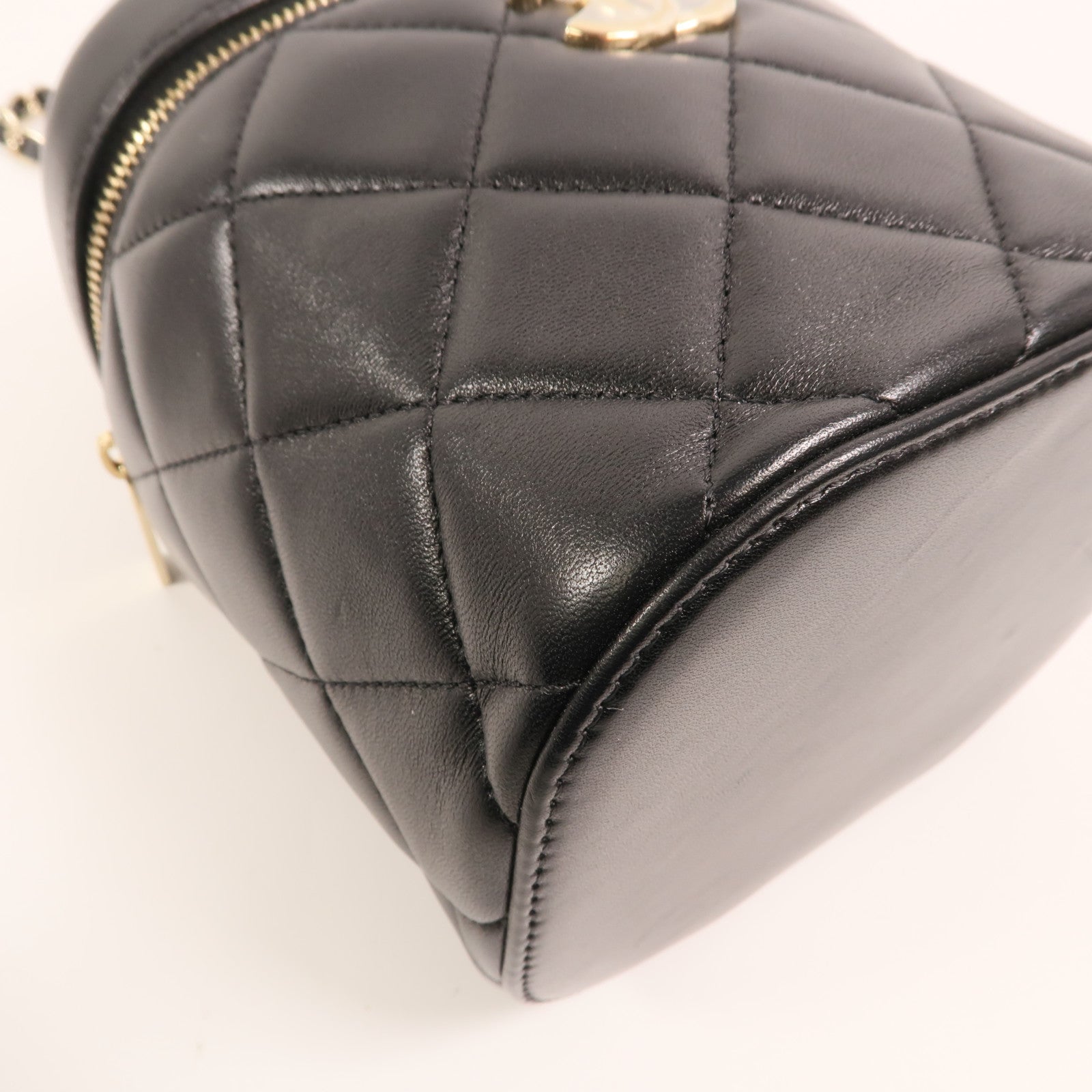 CHANEL 羊皮皮革Shoulder Bag金扣鏈帶手挽肩背兩用袋