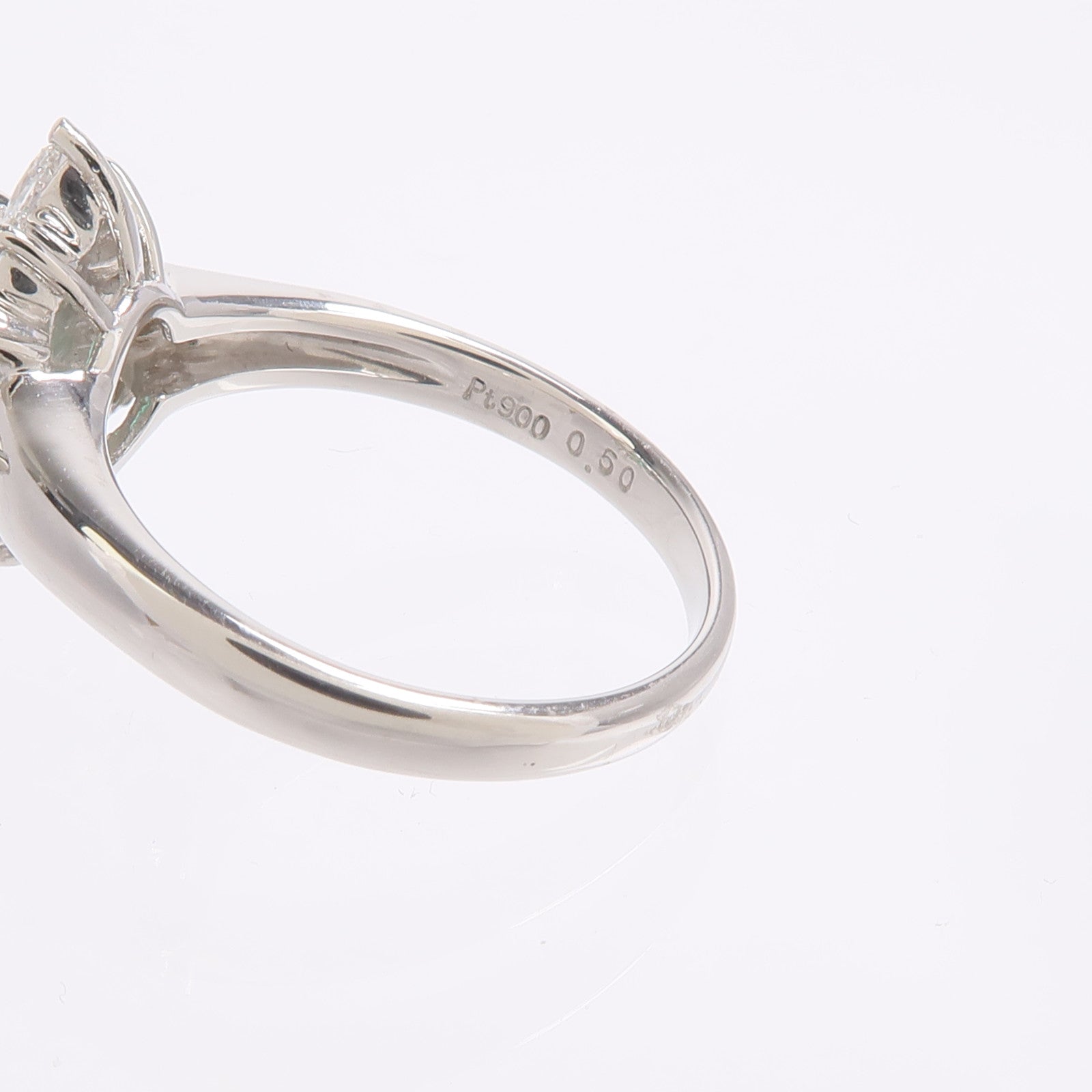 JEWELRY PT900鉑金Emerald Diamond Ring綠寶石/鑽石戒指