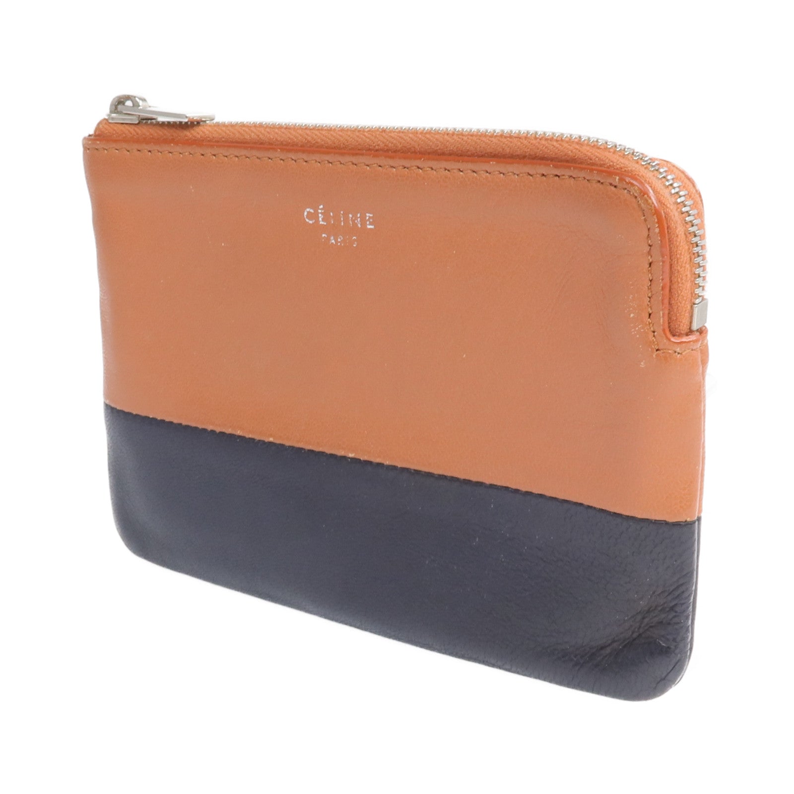 CELINE 牛皮皮革Coin Case銀扣零錢包