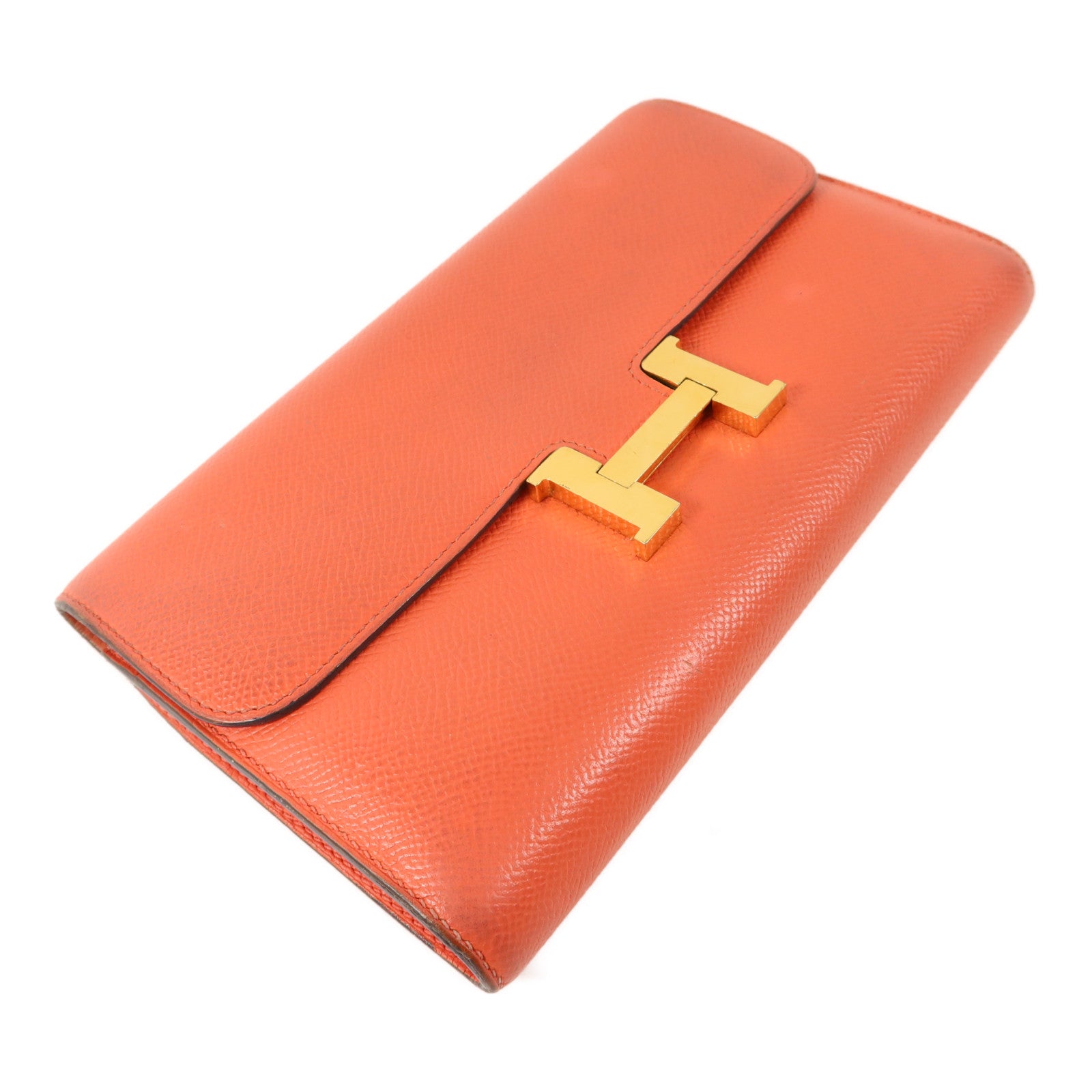 HERMES Epsom皮革Constance Long Wallet長錢包Rose Jaipur