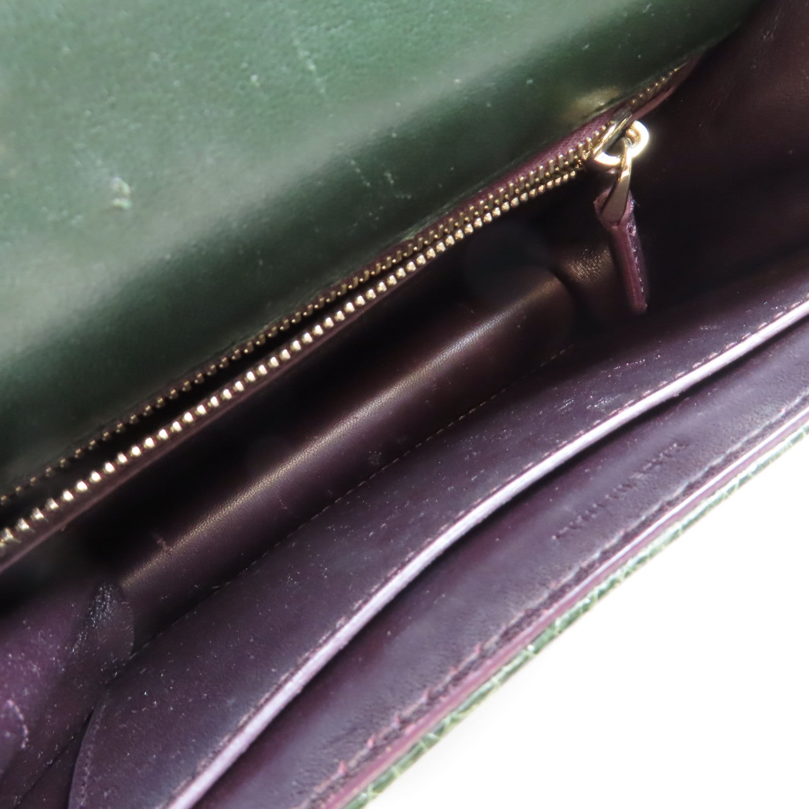 Dior CD GHW Diorama Shoulder Bag M0440 Calfksin Leather Green