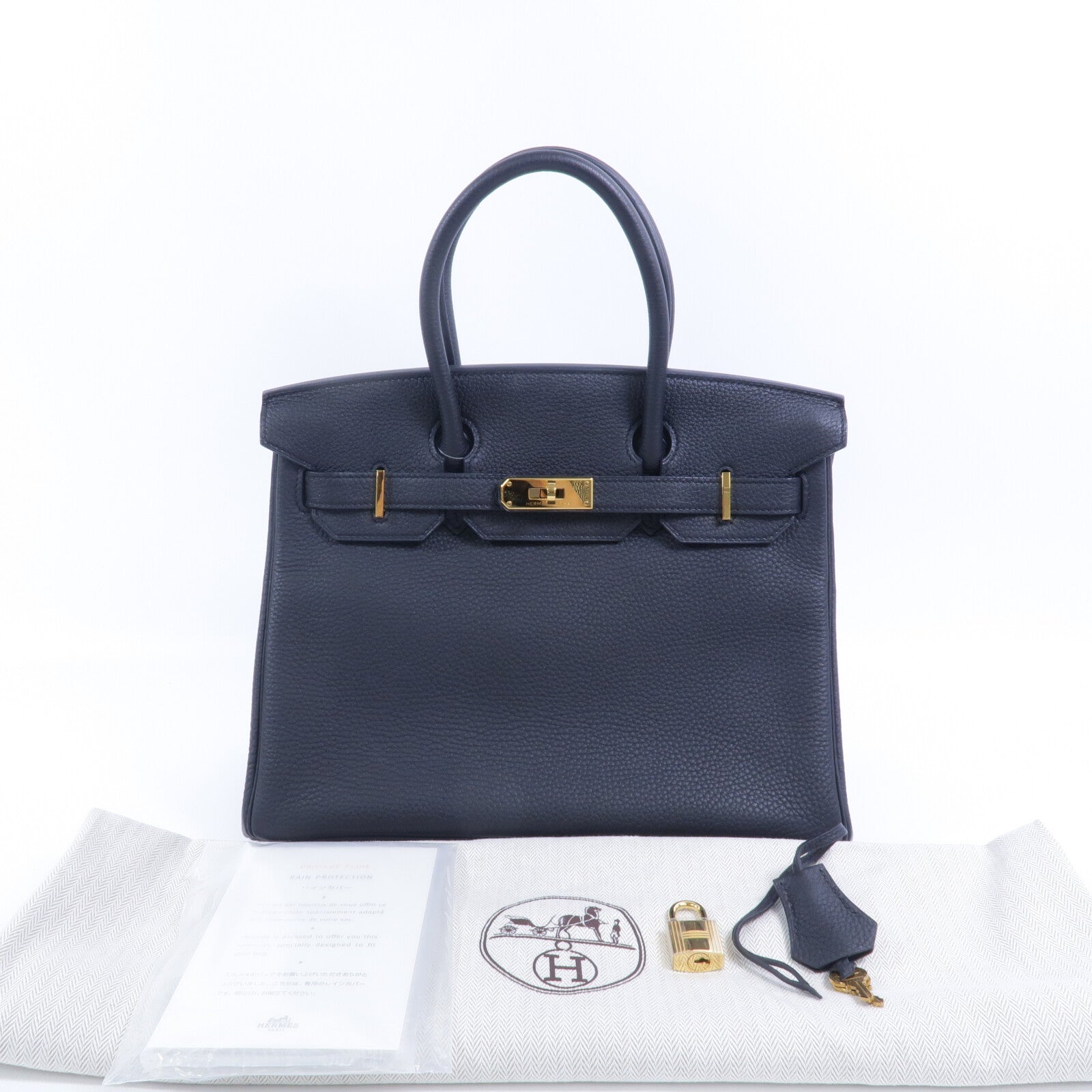 HERMES Togo皮革Birkin 30手挽袋Noir