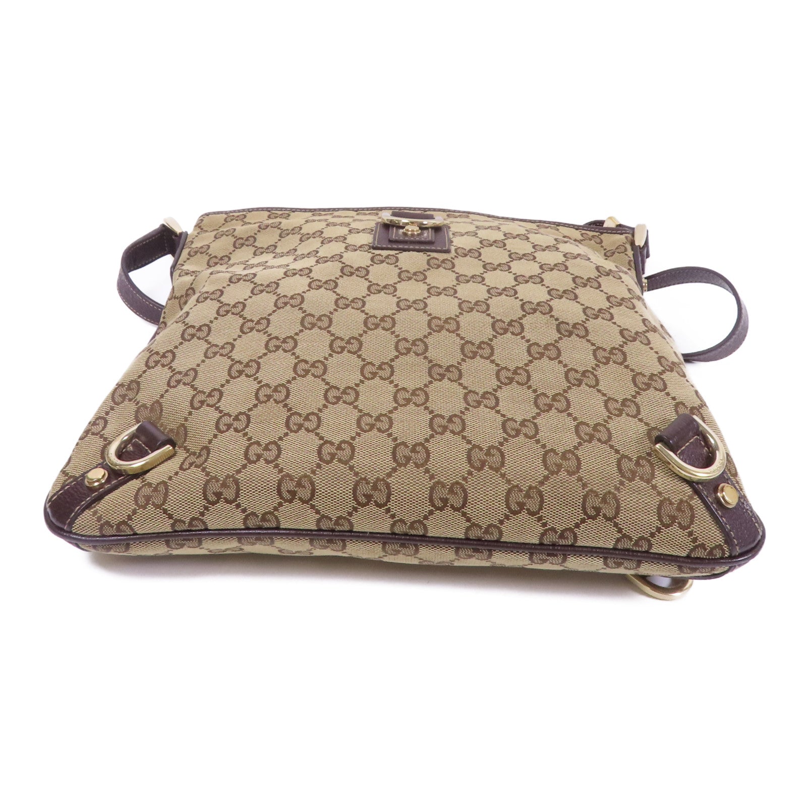 GUCCI 帆布Shoulder Bag金扣肩背袋