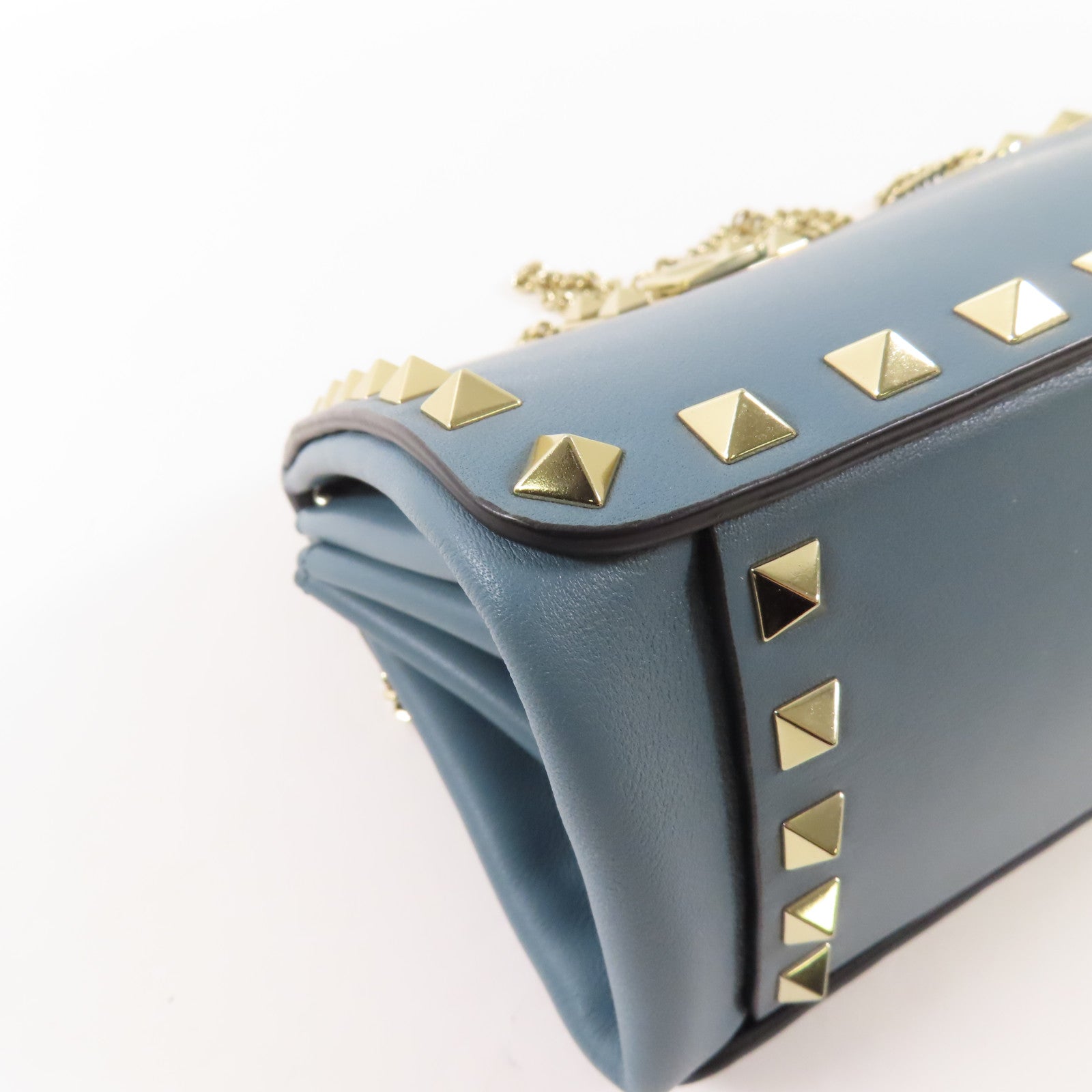 Valentino 牛皮皮革Chain Shoulder Bag金扣鏈帶肩背袋