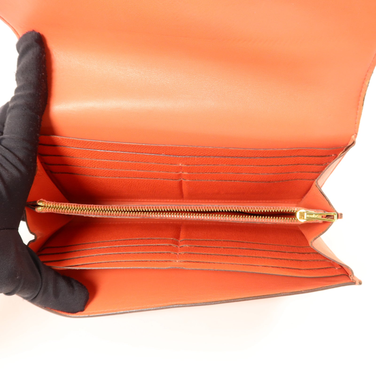 HERMES Epsom皮革Constance Long Wallet長錢包Rose Jaipur